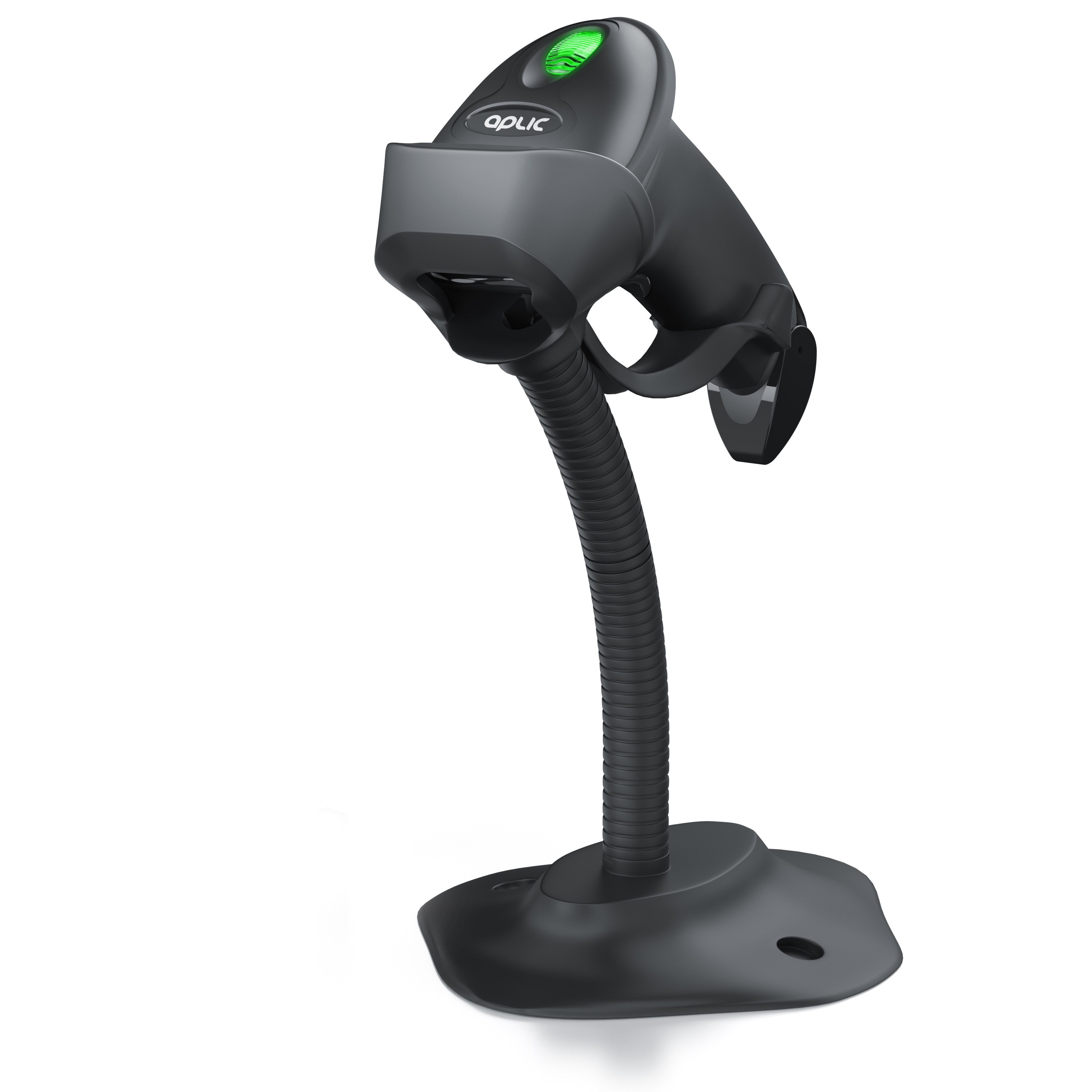 Aplic Handscanner Wireless Barcode Scanner 2.4 GHz 1D 2D, 2000 mAh, inkl. Standfu&szlig; - Bild 1
