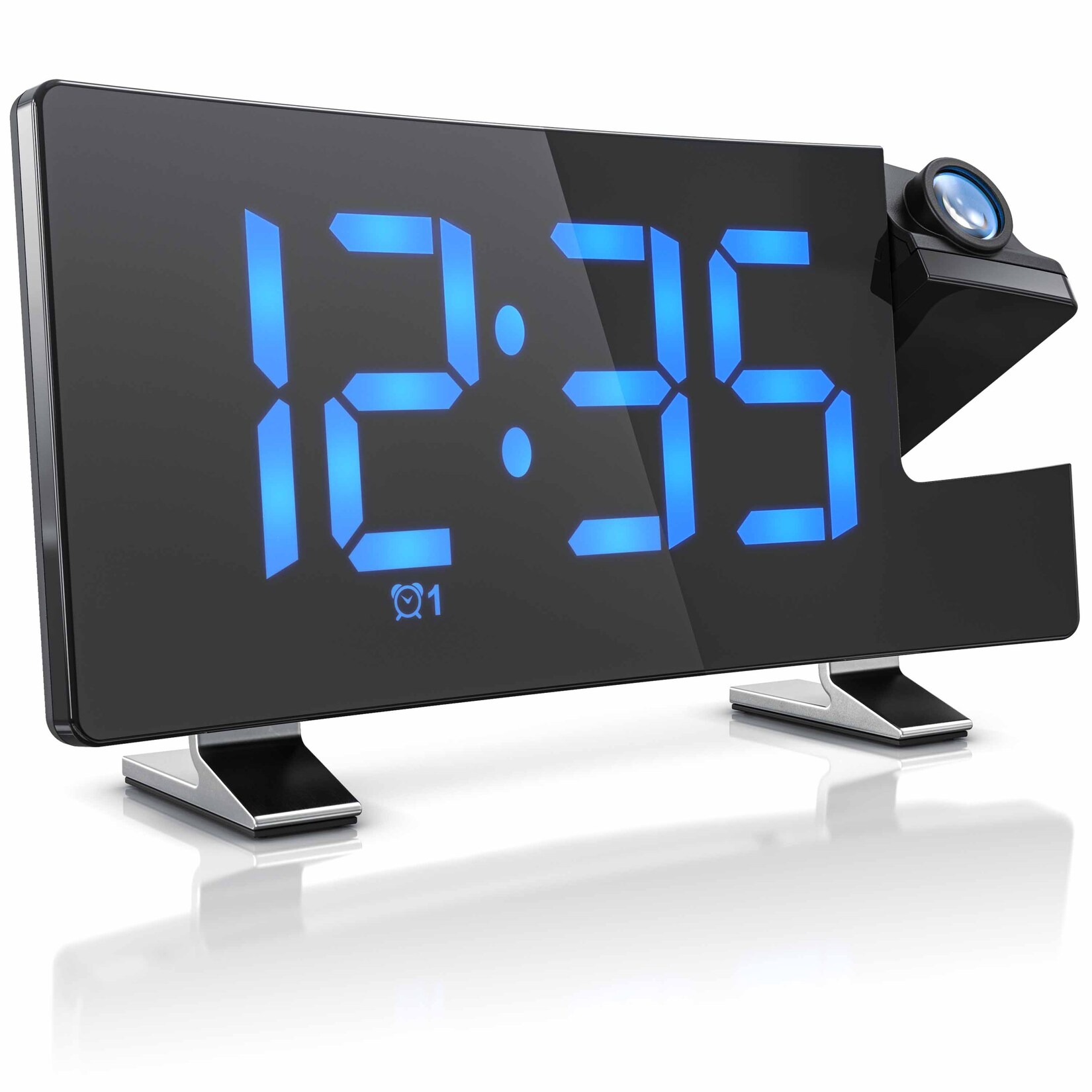 Brandson Projektionswecker, Projektions Radio Wecker digital – Dimmer – Snooze – 15 Radiospeicher | 04062861057254
