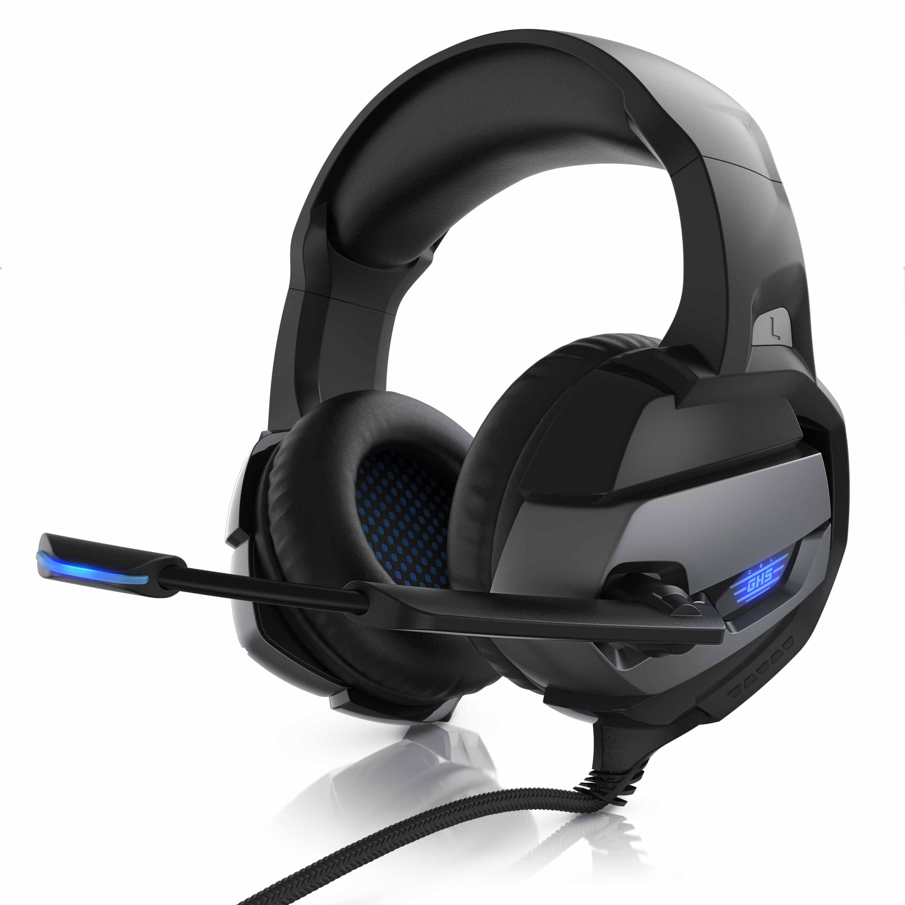 CSL USB Gaming Headset GHS - 201 mit Mikrofon Kopfh&ouml;rer f&uuml;r Windows, Mac, PS3, PS4, PS4 Pro - Bild 1