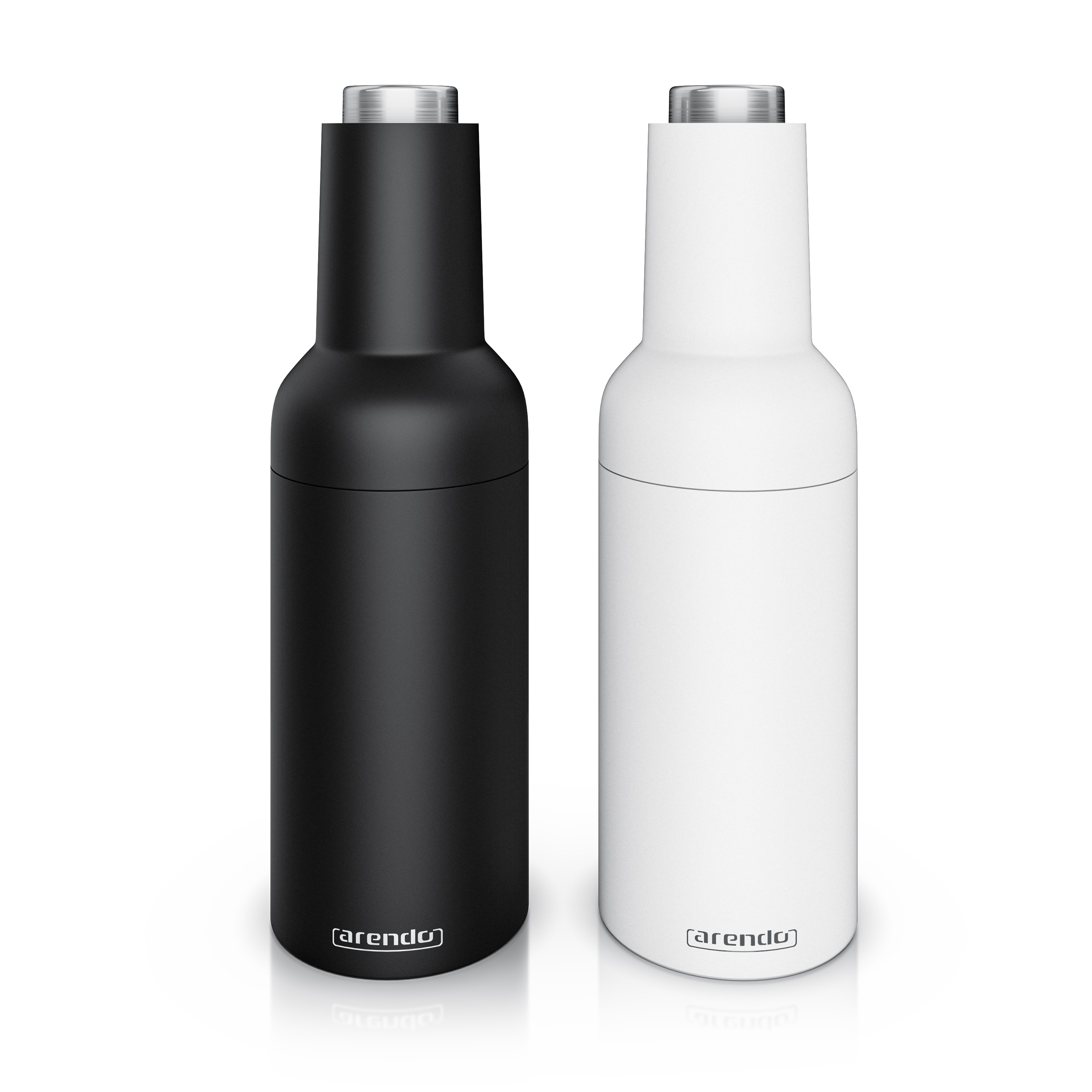 Arendo - Salz und Pfefferm&uuml;hle elektrisch - 2er Set - einh&auml;ndiger Betrieb - mahlt automatisch beim Kippen - Batteriebetrieben - Gew&uuml;rzm&uuml;hle - Bild 1