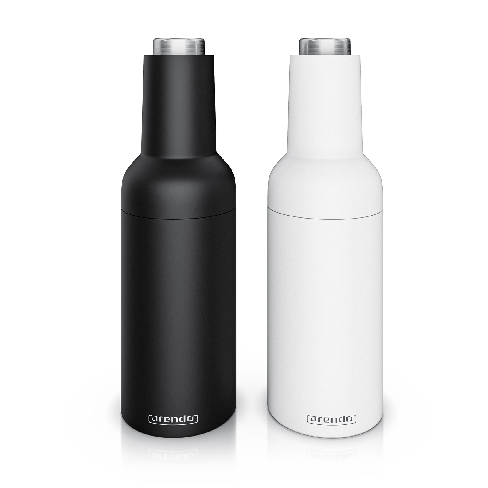 Arendo – Salz und Pfeffermühle elektrisch – 2er Set – einhändiger Betrieb – mahlt automatisch beim Kippen – Batteriebetrieben – Gewürzmühle | 04062861806777