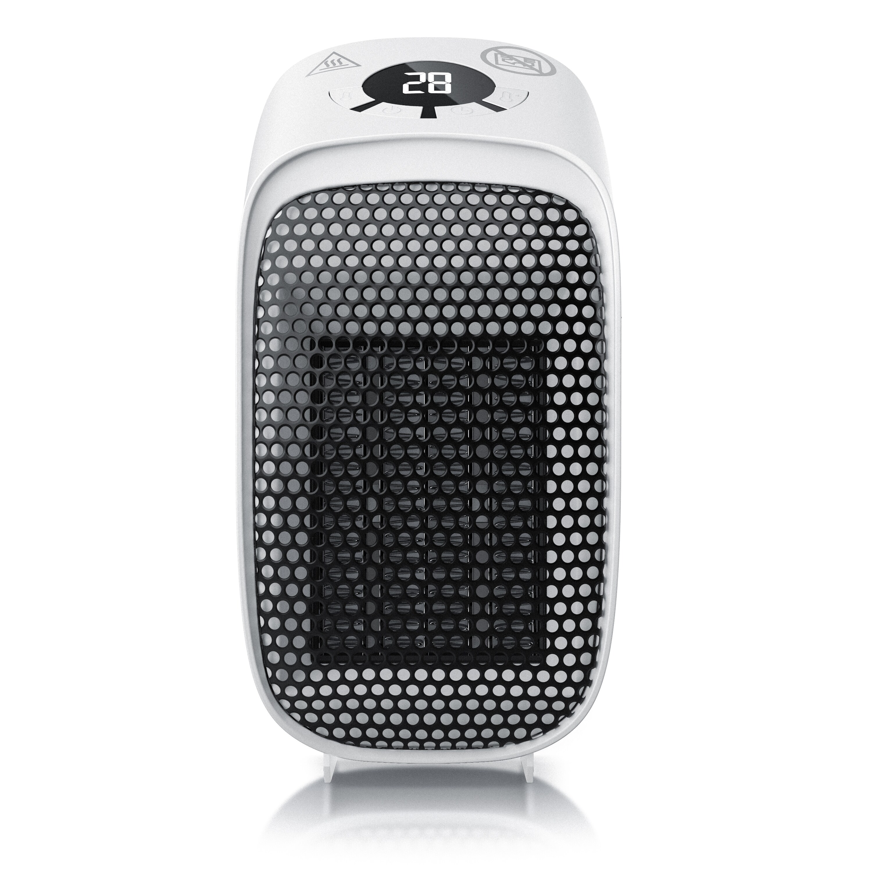 Brandson Steckdosen Heizl&uuml;fter mit Fernbedienung & Timer, 400W Heizl&uuml;fter, &Uuml;berhitzungsschutz, Automatische Abschaltung, Wei&szlig; - Bild 1