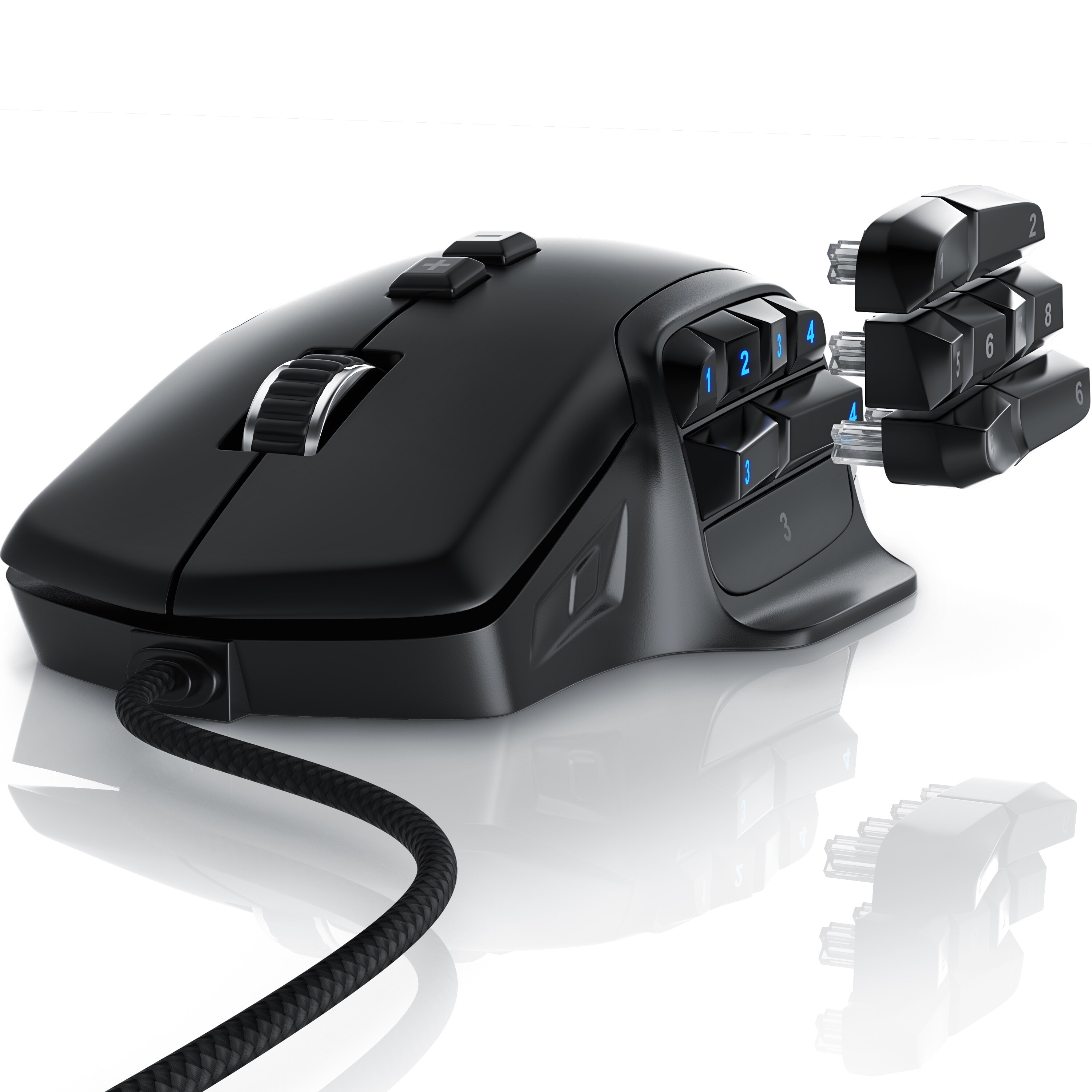 Titanwolf MMO Gaming Maus System Auswechselbare Daumen Tasten / 10000 dpi - Bild 1