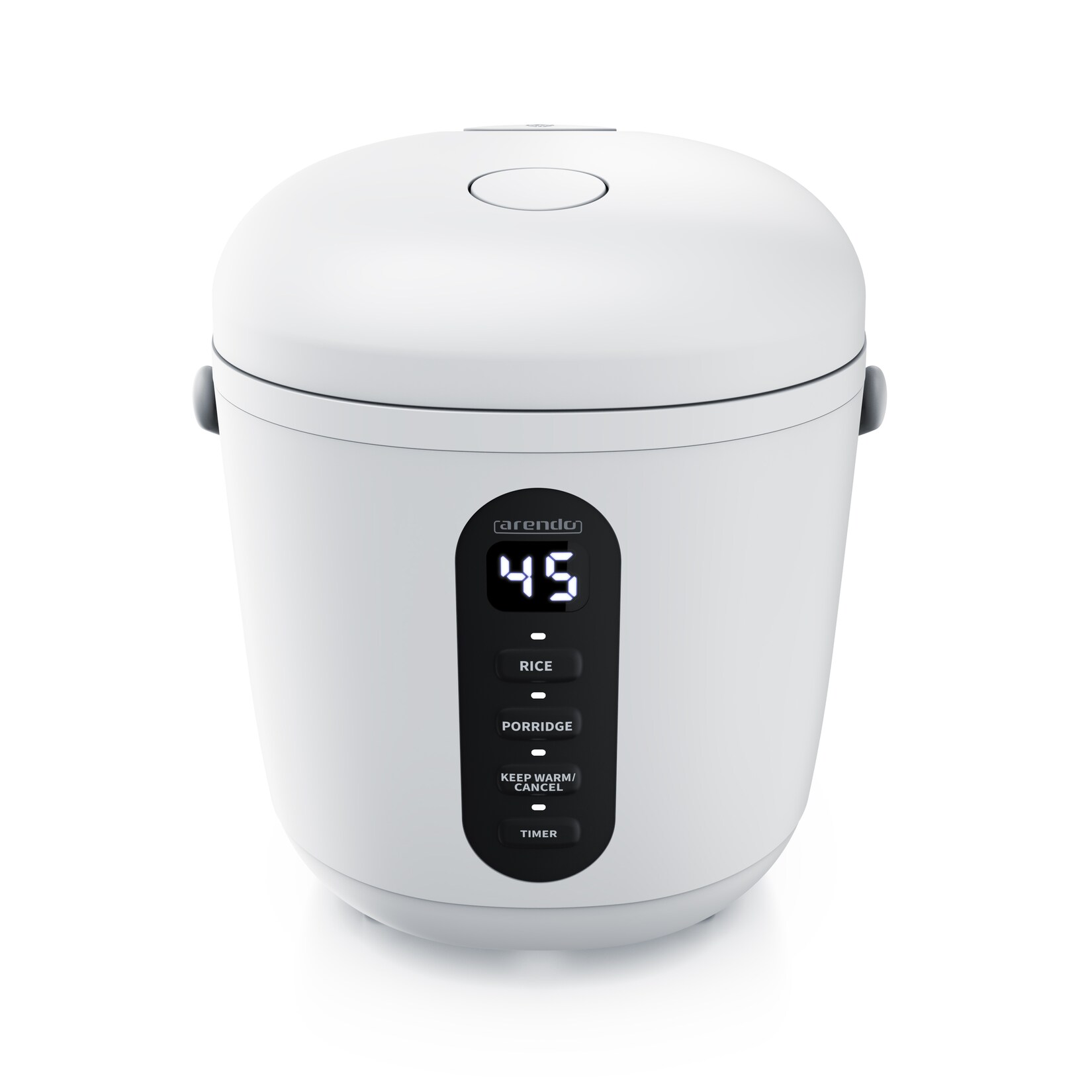 Reiskocher digital  mit Messbecher & Reislöffel, 2 Kochprogramme, Warmhaltefunktion, Timer, 300W, Weiß