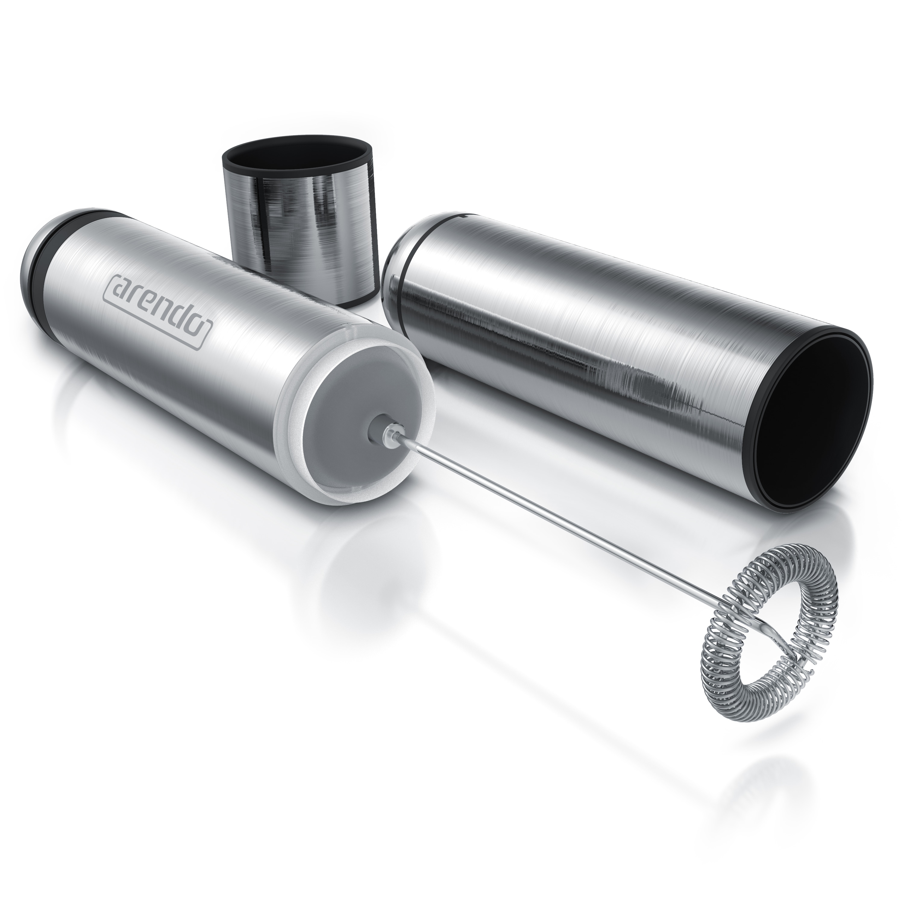 Arendo Edelstahl Stab Milchaufsch&auml;umer batteriebetrieben Handmilchaufsch&auml;umer mit 13000 U/min - Bild 1