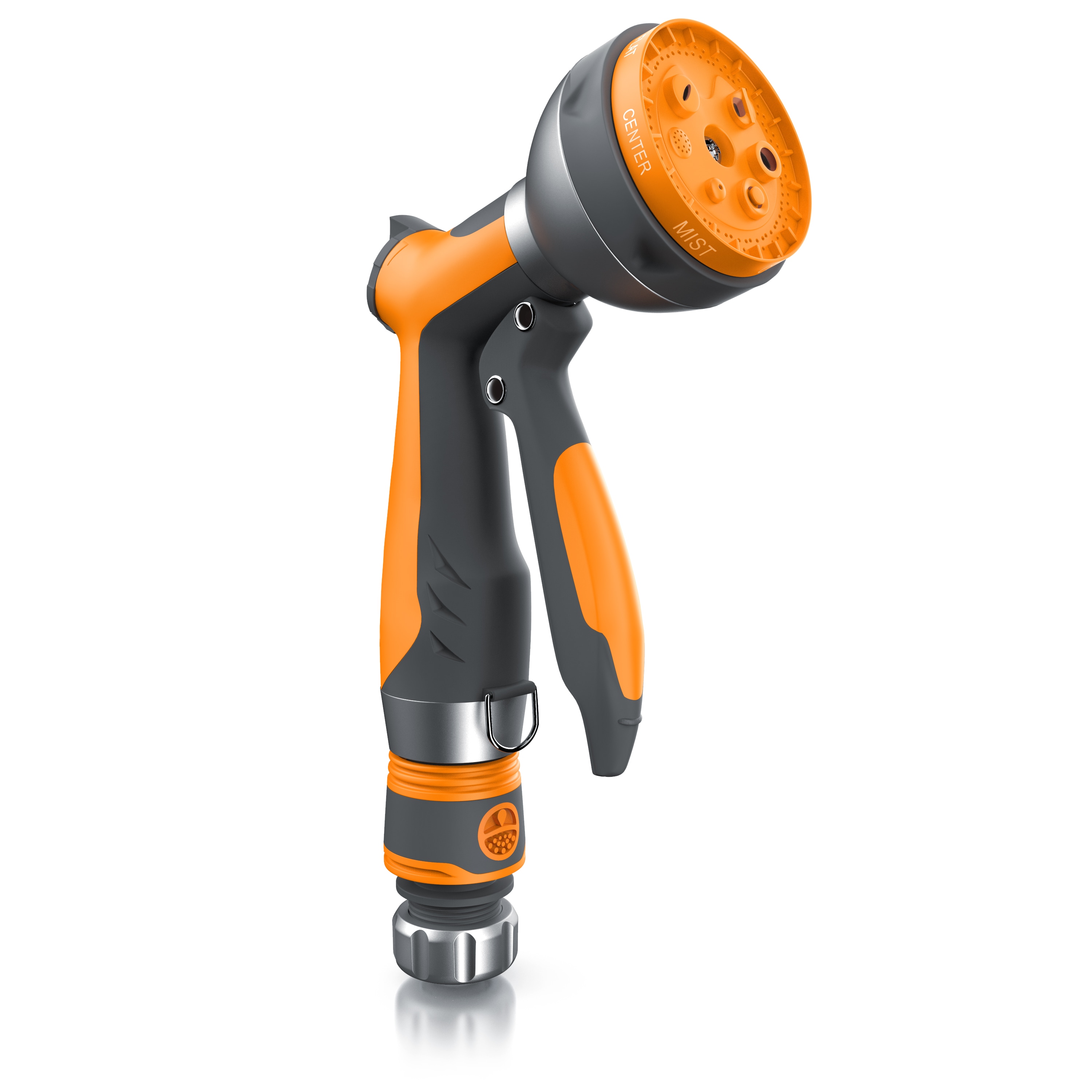 Brandson Garten Handbrause 7 Spr&uuml;hprofile - Gartenbrause f&uuml;r Gartenschlauch - Spritzpistole Pistolengriff mit Halteclip - 1-8 bar Wasserdruck - Bild 1