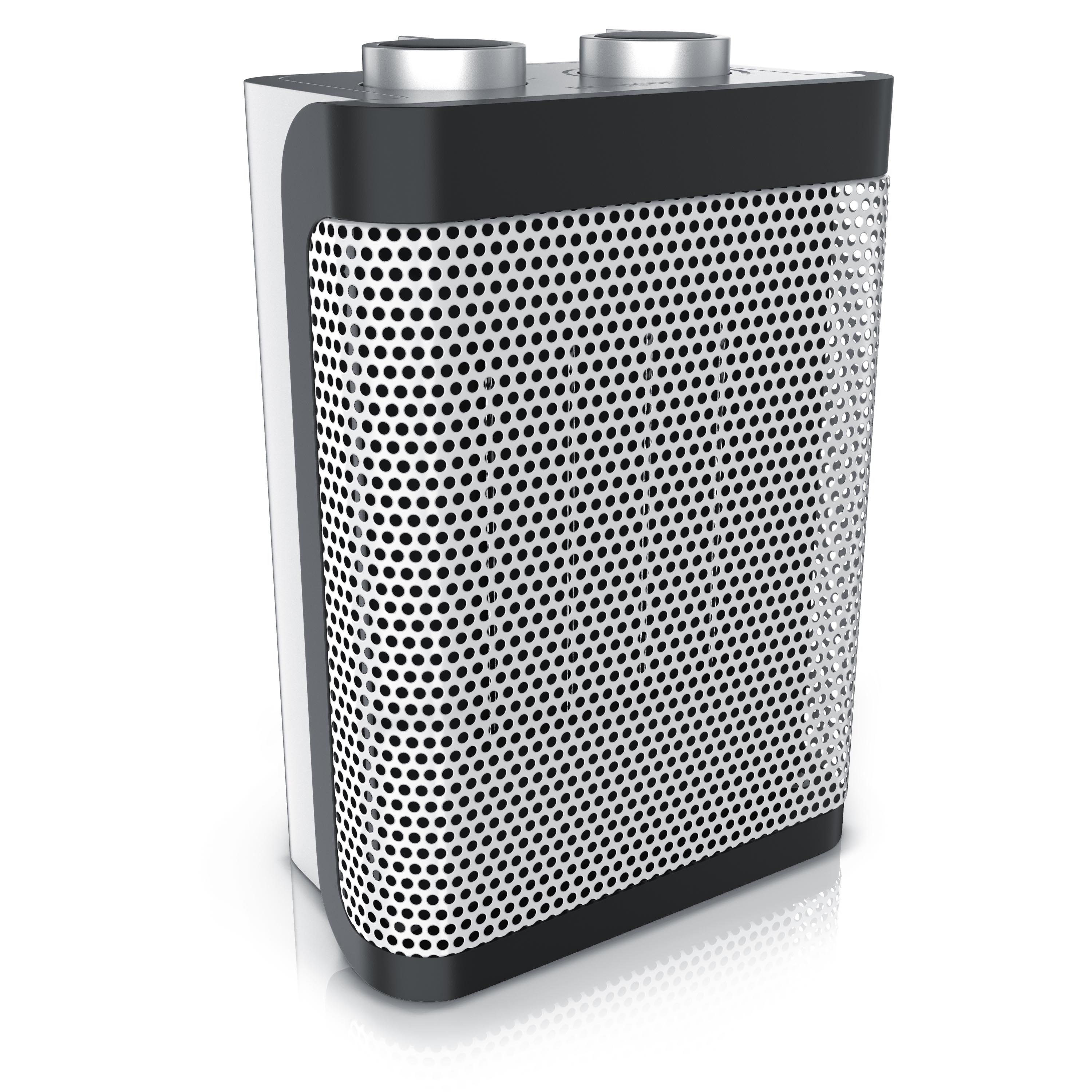 Brandson Keramikheizger&auml;t, Heizl&uuml;fter mit Temperaturregelung, 1500W, 2 Leistungsstufen, &Uuml;berhitzungsschutz, Thermosicherung, Umkippschutz, Silber - Bild 1