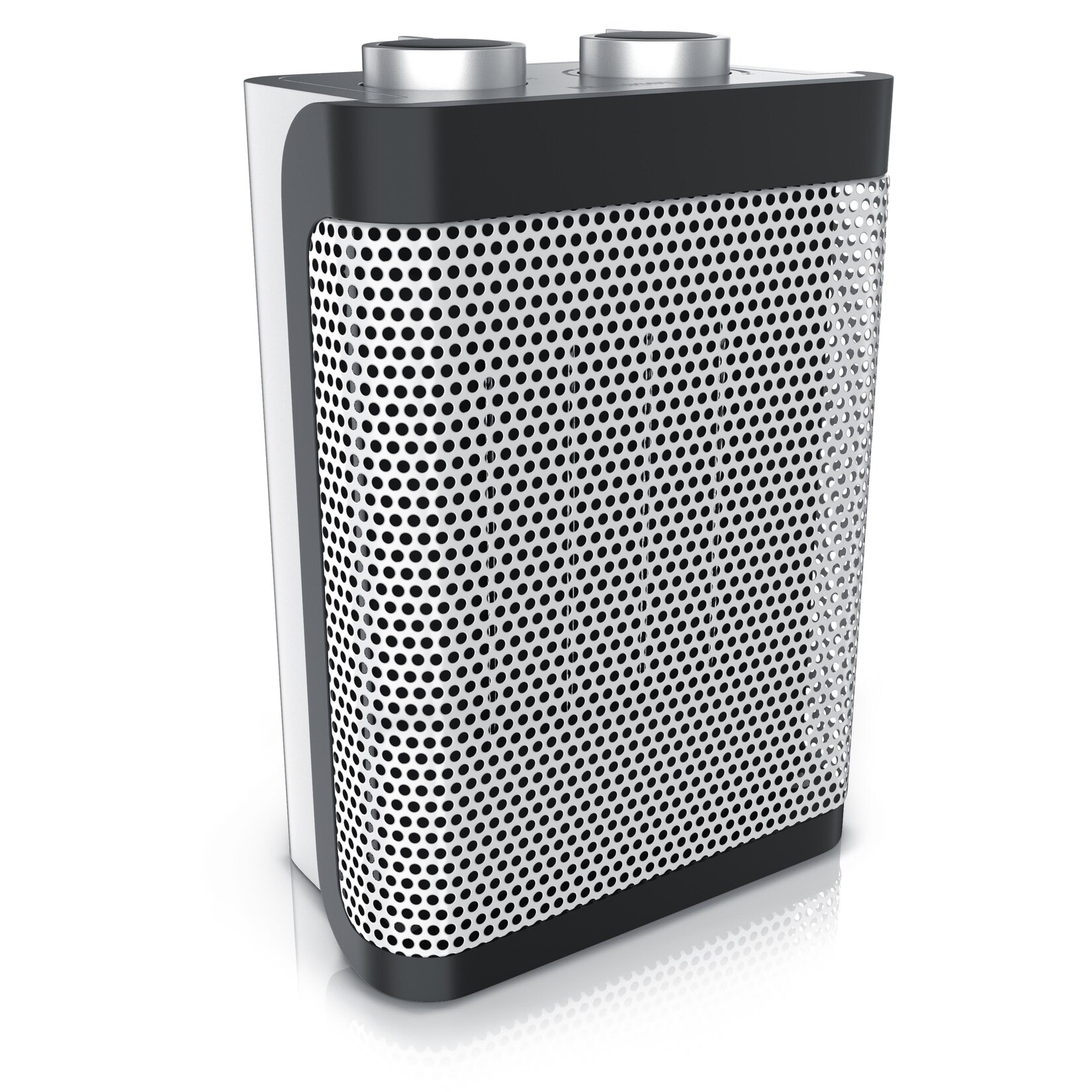 Brandson Keramikheizgerät, Heizlüfter mit Temperaturregelung, 1500W, 2 Leistungsstufen, Überhitzungsschutz, Thermosicherung, Umkippschutz, Silber | 04061474028873