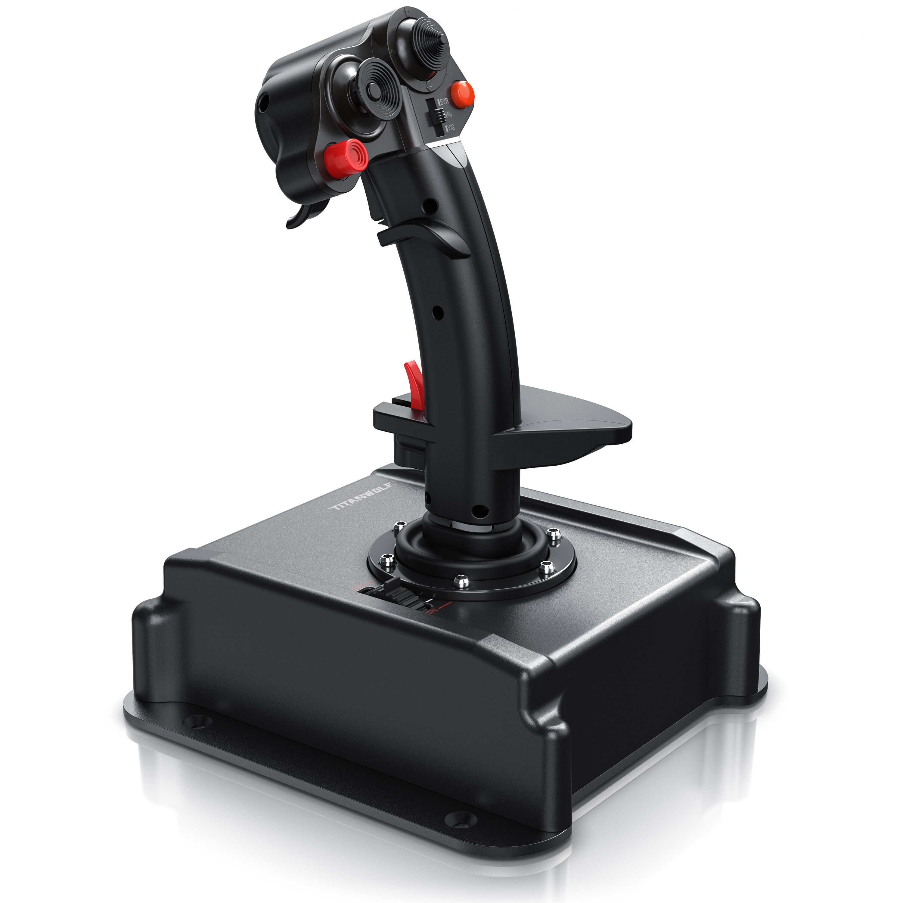 Titanwolf Flight Stick mit HOTAS Funktion Vierweg Joystick mit stufenlosem Schubregler - Bild 1