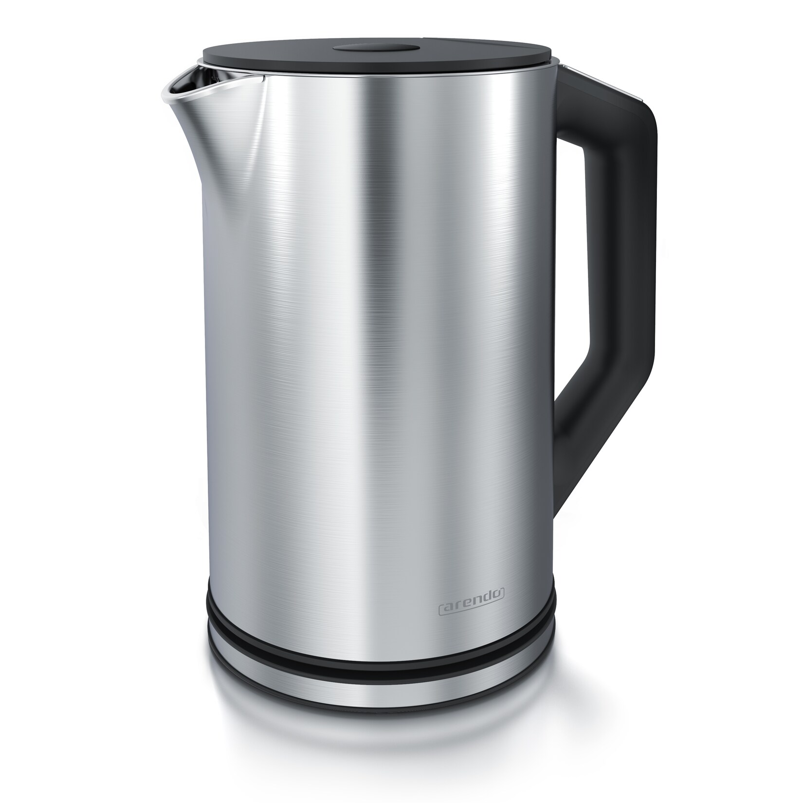 Wasserkocher 2200 W, Edelstahl, Doppelwand, Temperaturwahl 40 - 100°C mit Anzeige, silber