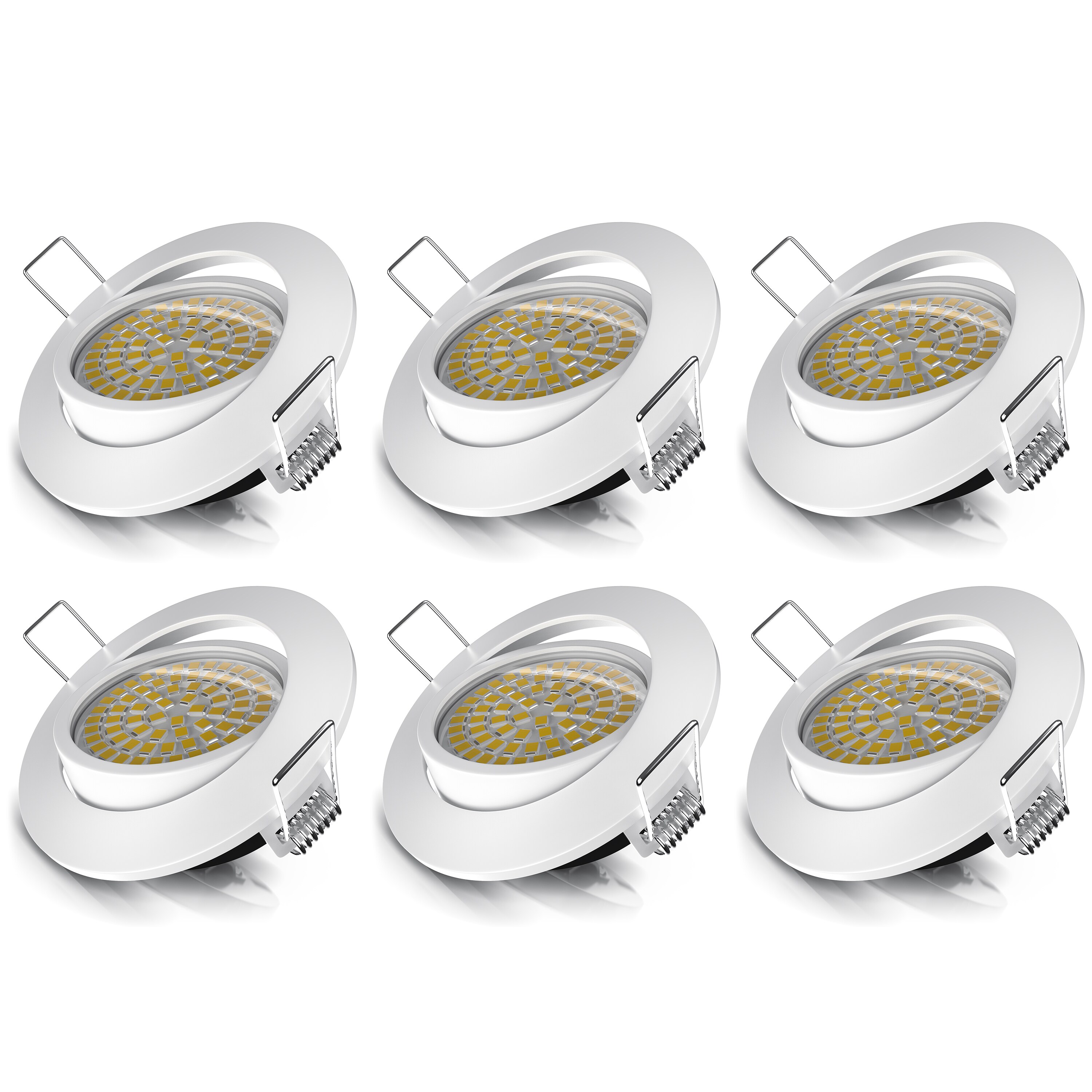 Brandson 6x LED Einbaustrahler schwenkbar Warmwei&szlig; 3000K Deckenspot / Deckenstrahler 5W - 320 Lumen - Bild 1