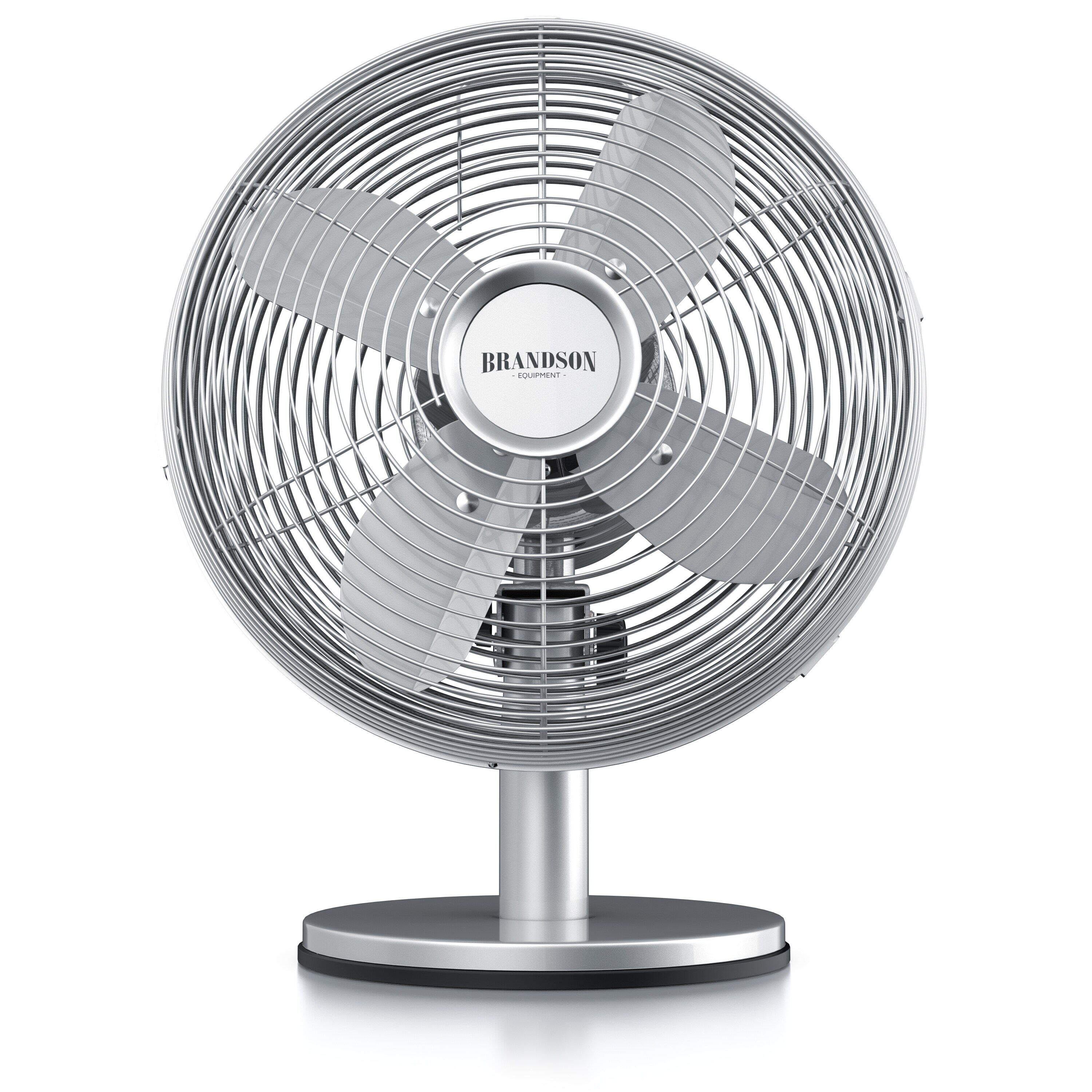 Brandson Tischventilator, mobiler L&uuml;fter, oszillierend 80&deg;, Ventilator mit 3 Geschwindigkeitsstufen, Robustes Voll-Metallgeh&auml;use, Neigung ca. 40&deg; - Bild 1