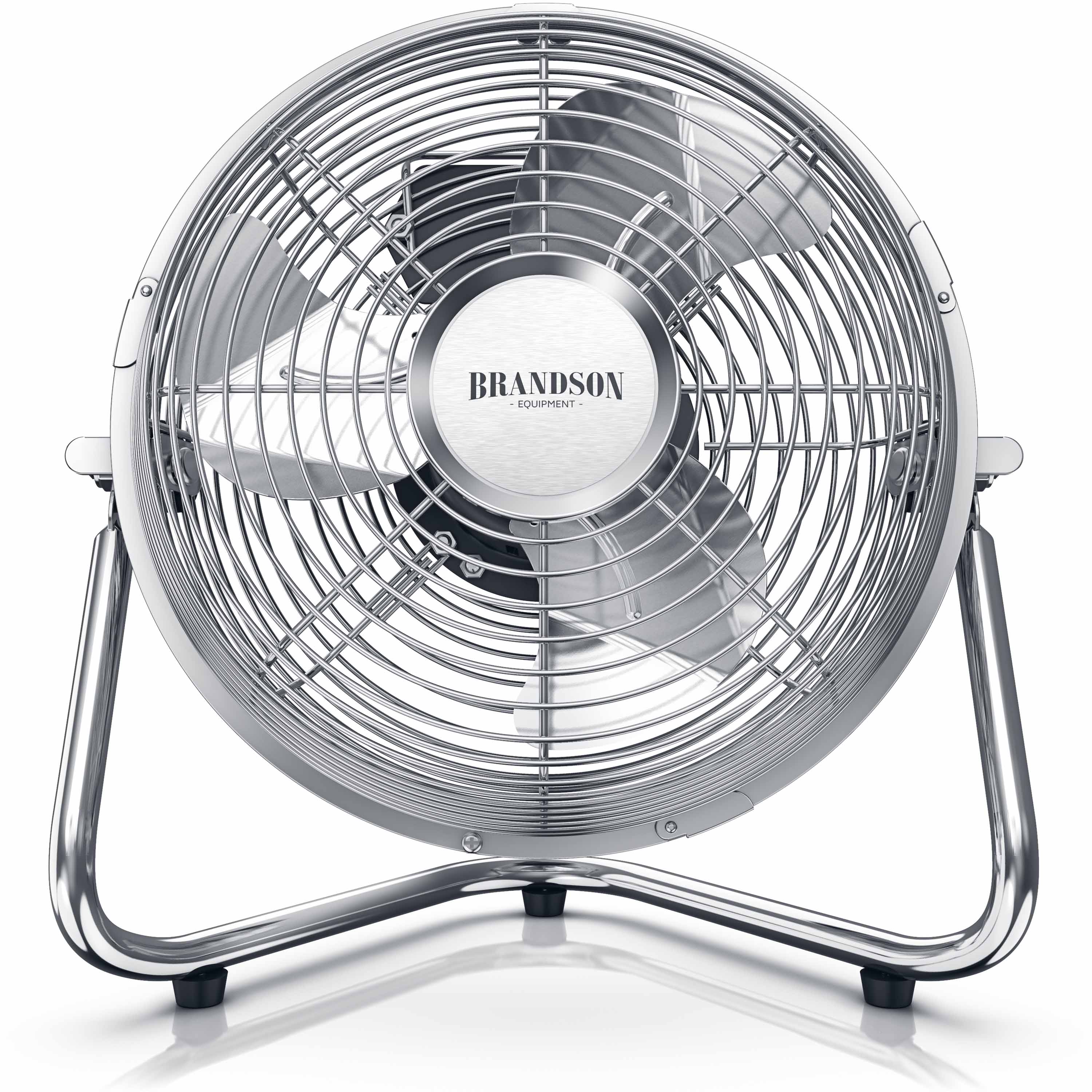 Brandson Retro Bodenventilator 32W, Windmaschine im Chrom Design, Ventilator, 3 Geschwindigkeitsstufen, Standventilator, Tischventilator - Bild 1