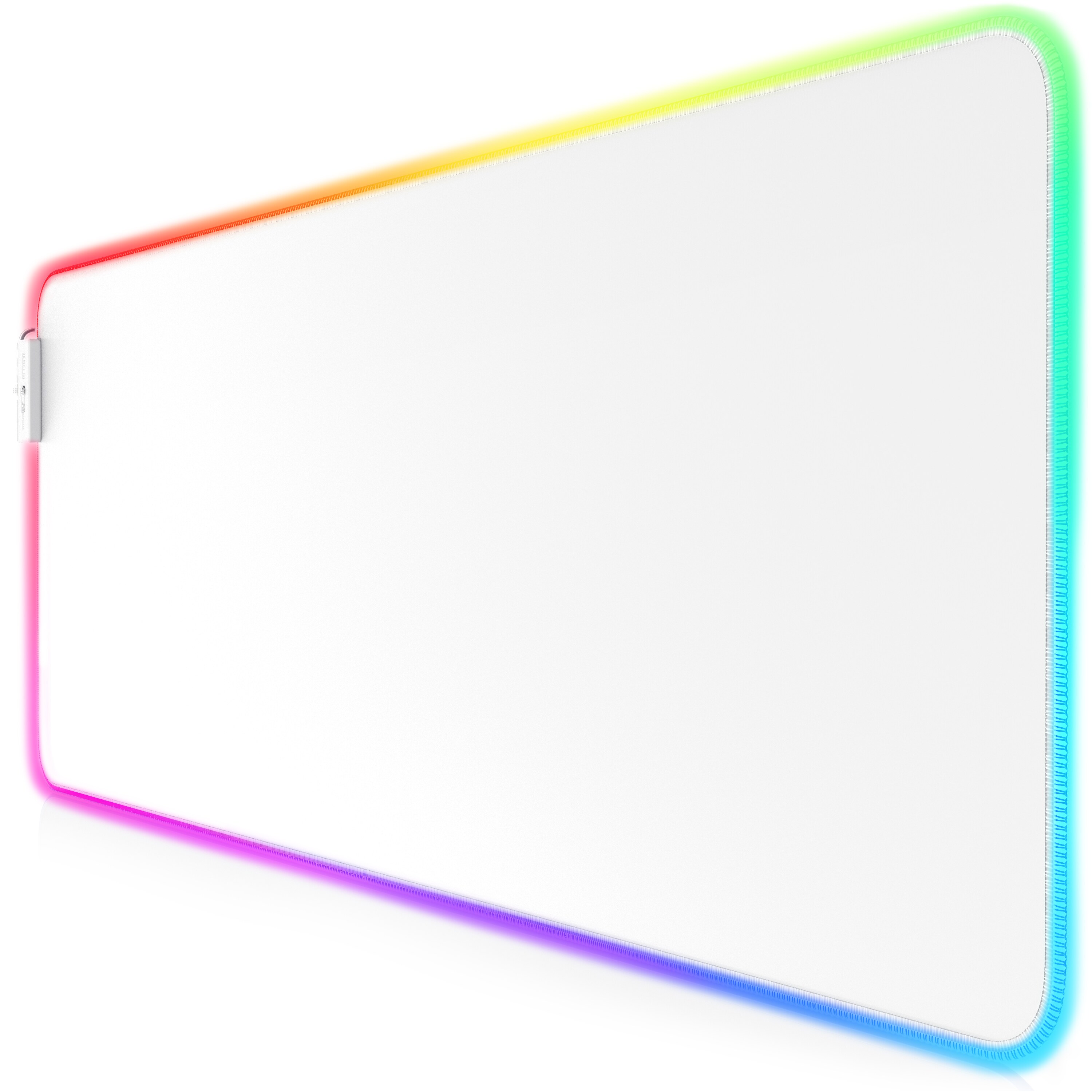 Titanwolf RGB Gaming Mauspad, Mousepad XL 800 x 300mm verbessert Pr&auml;zision & Geschwindigkeit, wei&szlig; - Bild 1