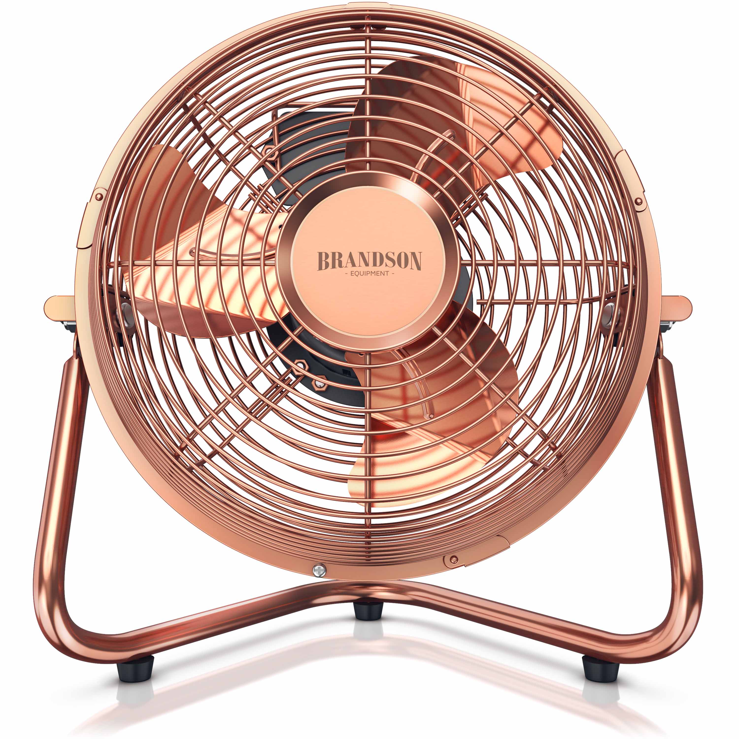 Brandson Windmaschine Retro Stil, Ventilator im Kupfer Design mit 3 Geschwindigkeiten, Standventilator 32 Watt, Tischventilator, 120&deg; einstellbar - Bild 1