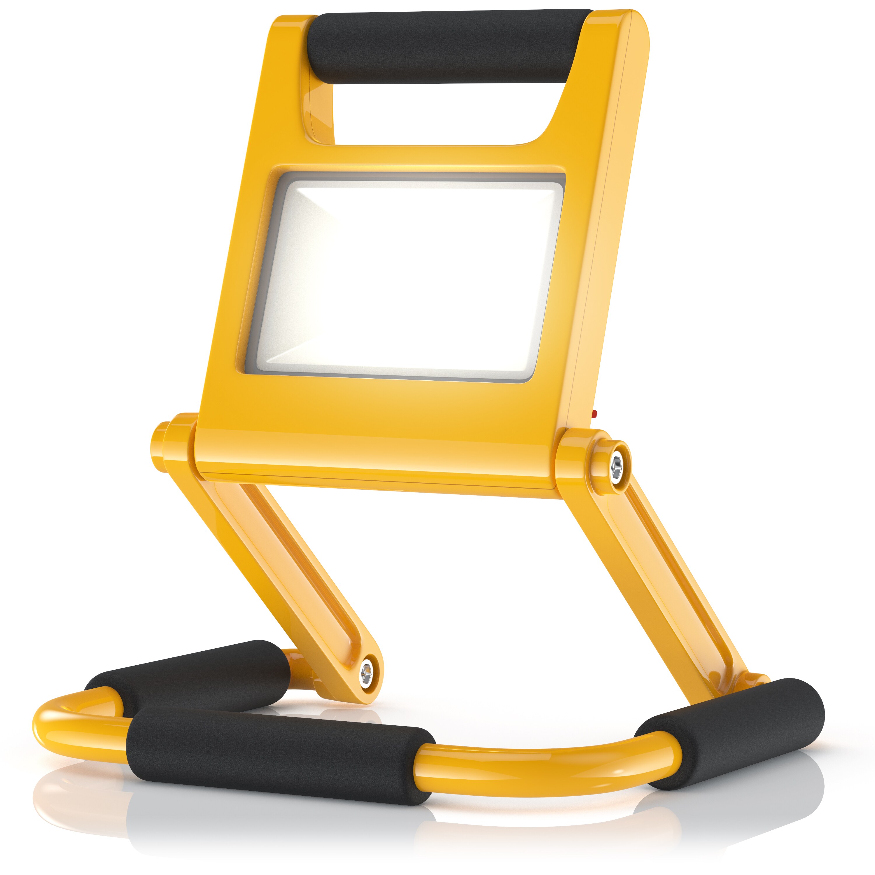 Brandson LED Baustrahler mit Akku, 2 Dimmstufen & 600 Lumen einklappbare IP44 Arbeitsleuchte - Bild 1