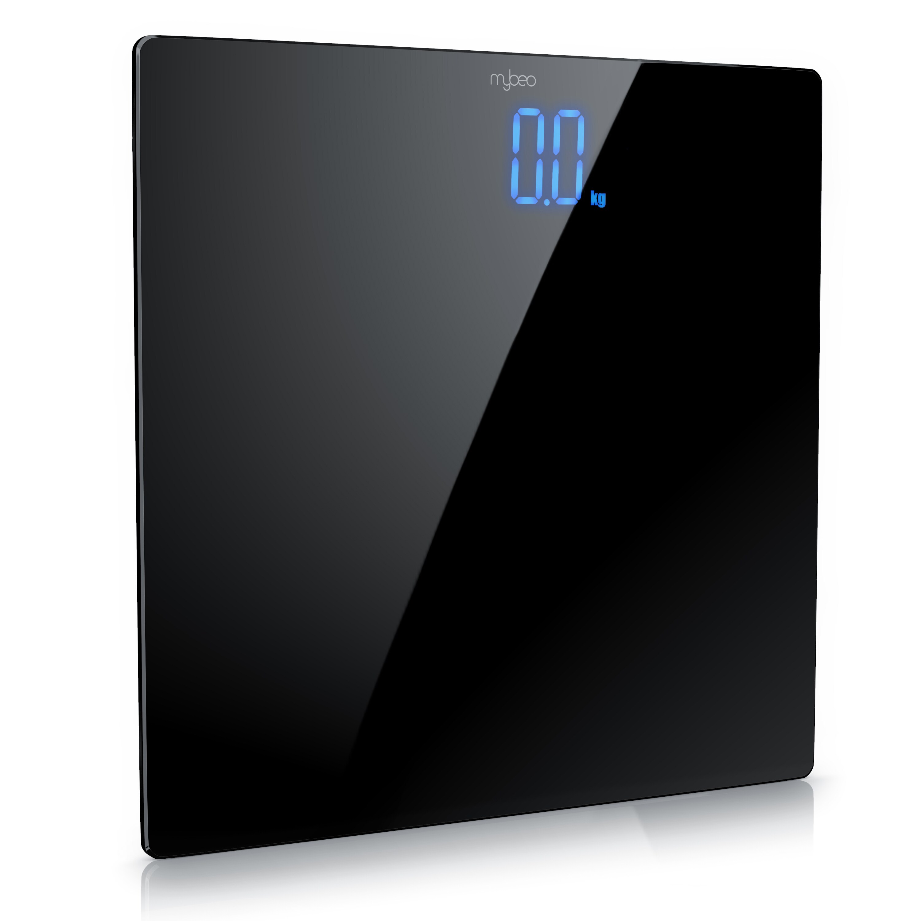 MyBeo Personenwaage, Digital Glas K&ouml;rperwaage mit 4xDMS Mess-Sensoren, max. 150kg - Bild 1