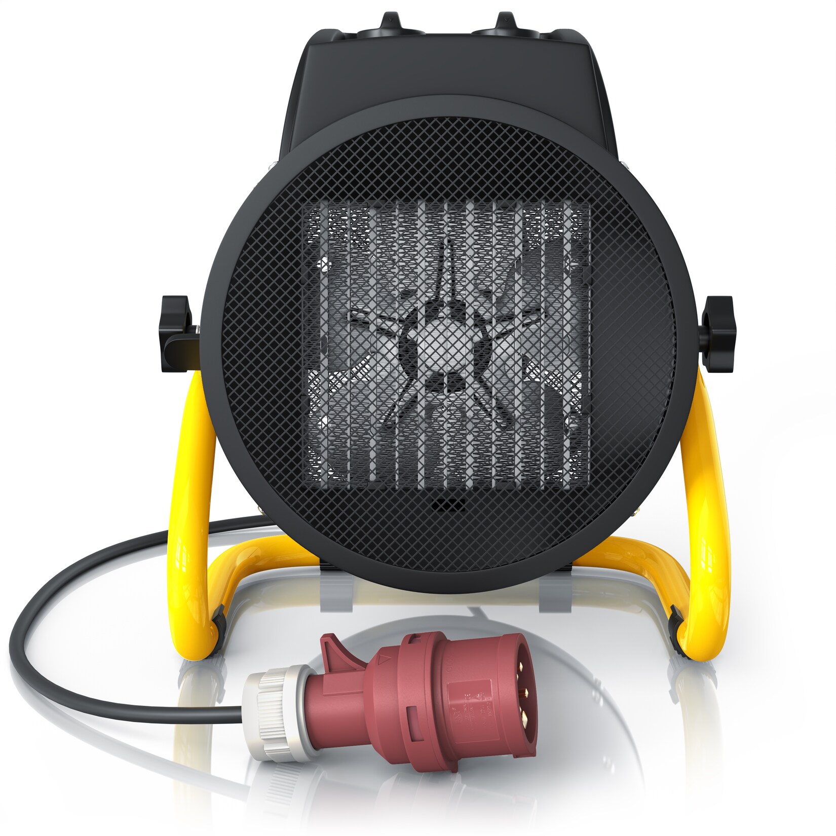 Brandson Bauheizer 5000W, Heizlüfter, 2 Heizstufen, Überhitzungsschutz, Automatische Abschaltung, für Baustelle Garage Werkstatt Rohbau, Schwarz/Gelb | 04062861072271