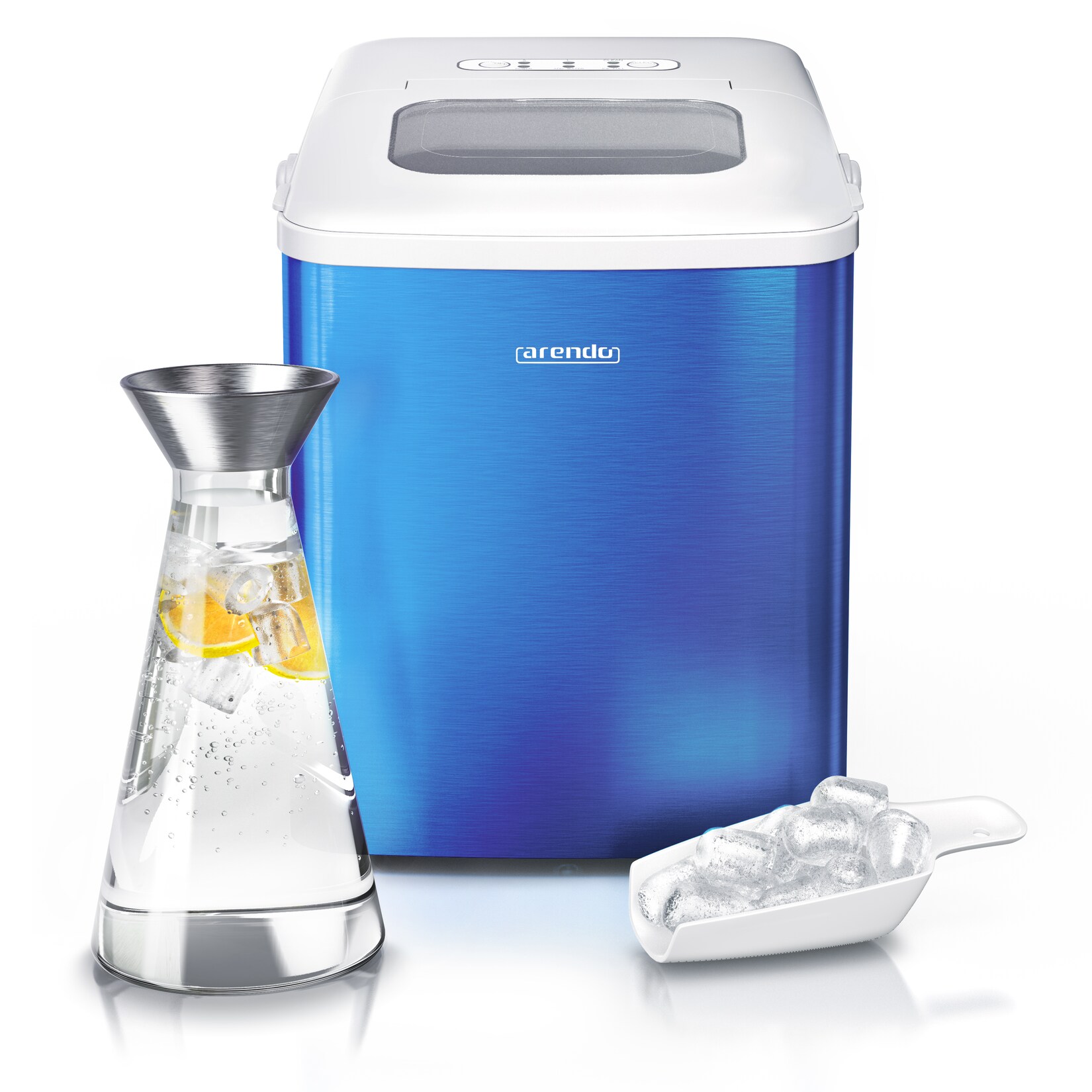 Arendo Eiswürfelmaschine 120W mit 1,5L Behälter Eiswürfelbereiter, 9 Eiswürfel in 9 Minuten | 04062861807880
