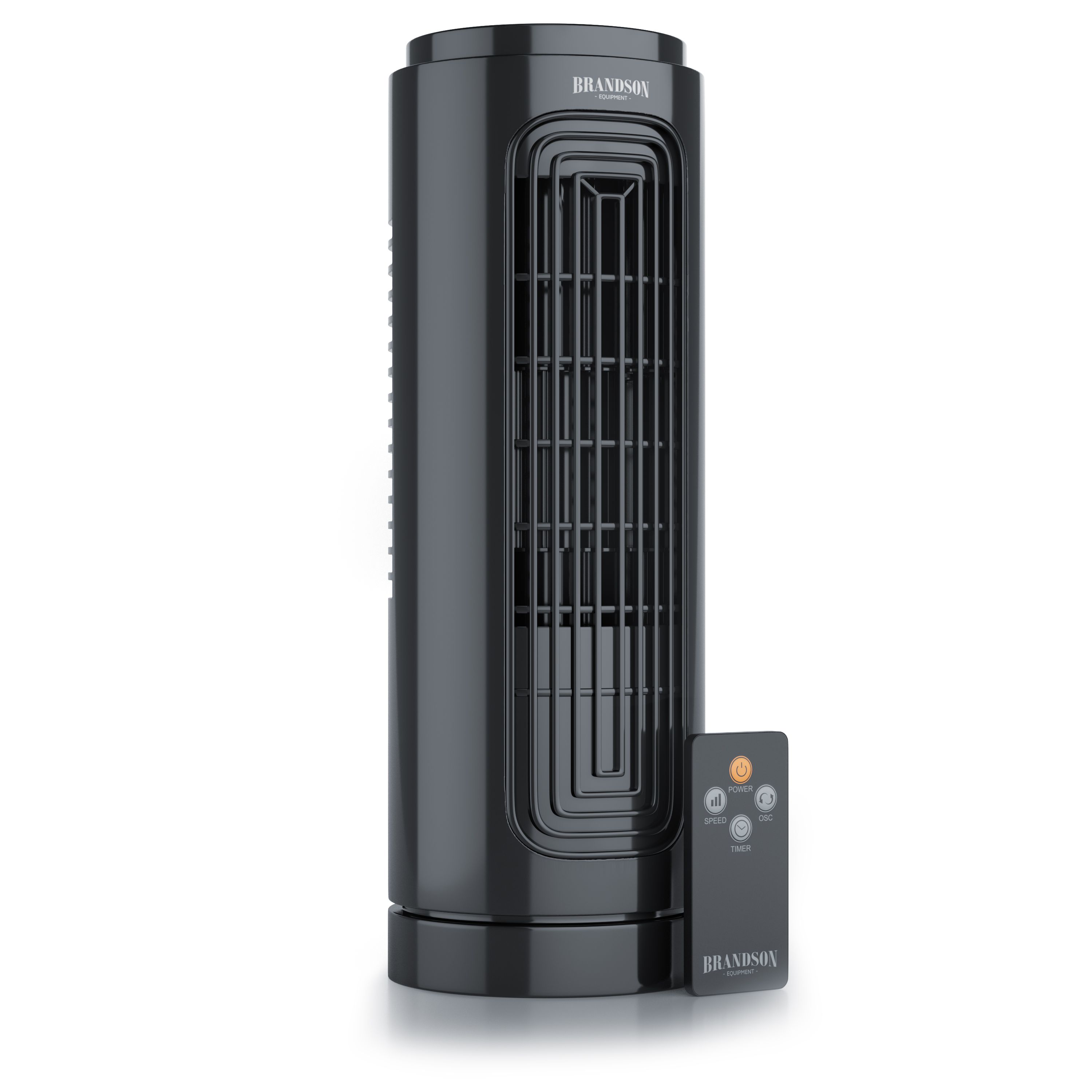 Brandson Turmventilator klein, Tischventilator 20 Watt, Oszilation 60&deg;, Ventilator kompakt, mobiler L&uuml;fter, 3 Geschwindigkeiten, Timerfunktion, leise - Bild 1