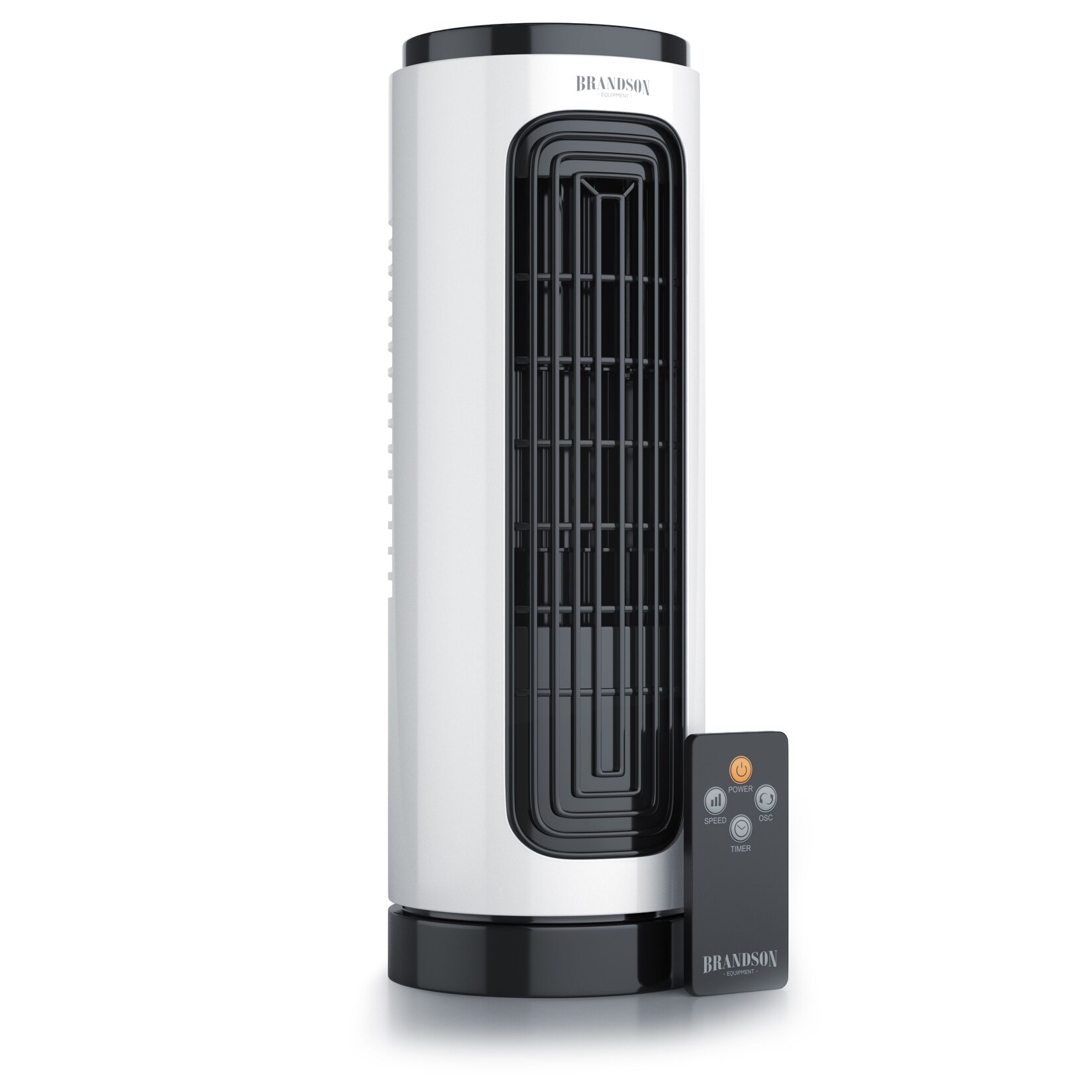 Brandson Tischventilator 20W mit Fernbedienung, Ventilator kompakter Turmventilator mit Oszillation, mobiler Lüfter, 3 Leistungsstufen,Timer, leise | 04061474006147