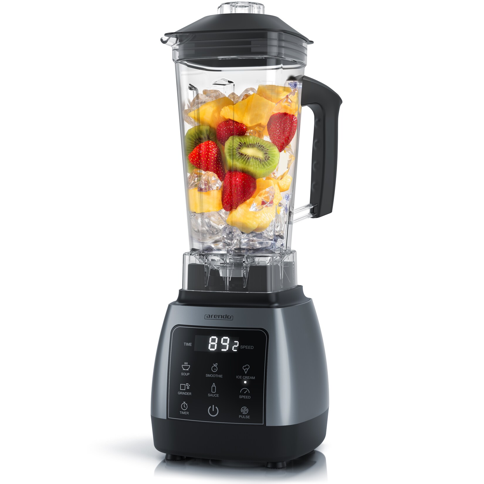 Standmixer 2000 W, Mixer mit  Mixbehälter, Touchpanel, 24.000 U/min, Timer, 5 Programme