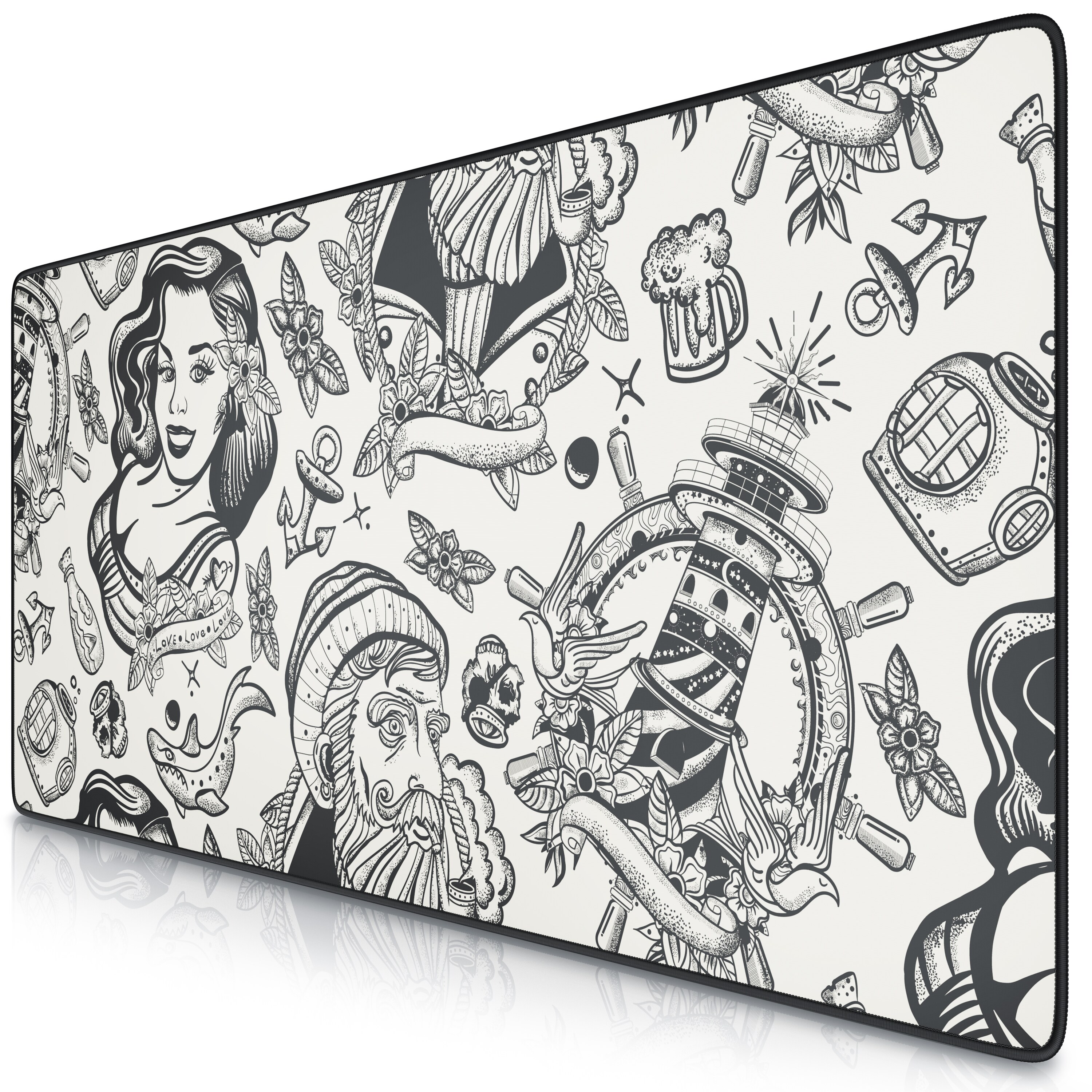 Titanwolf XXL Speed Gaming Mauspad Titanwolf Schwarz 900 x 400mm, XXL Mousepad, Tischunterlage Large Size, verbessert Pr&auml;zision und Geschwindigkeit - Bild 1