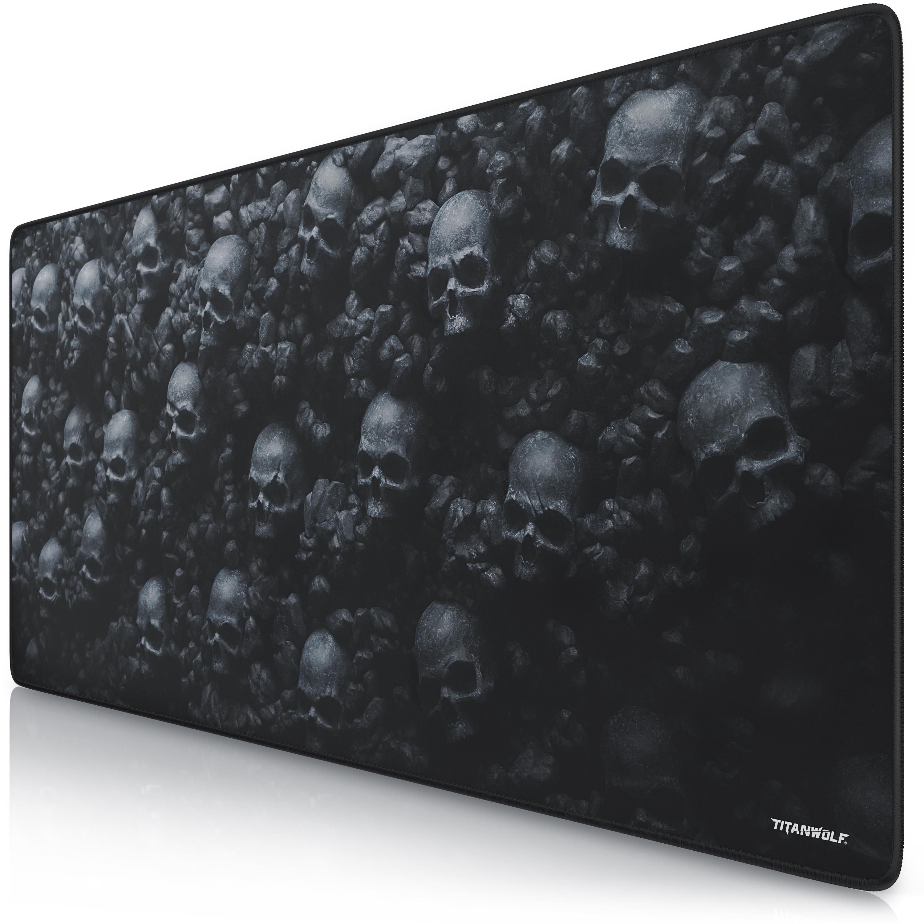Titanwolf Gaming Mauspad XXL, glattes Stoffgewebe, Speed Mousepad 900 x 400mm gro&szlig;e Fl&auml;che, Skulls - Bild 1