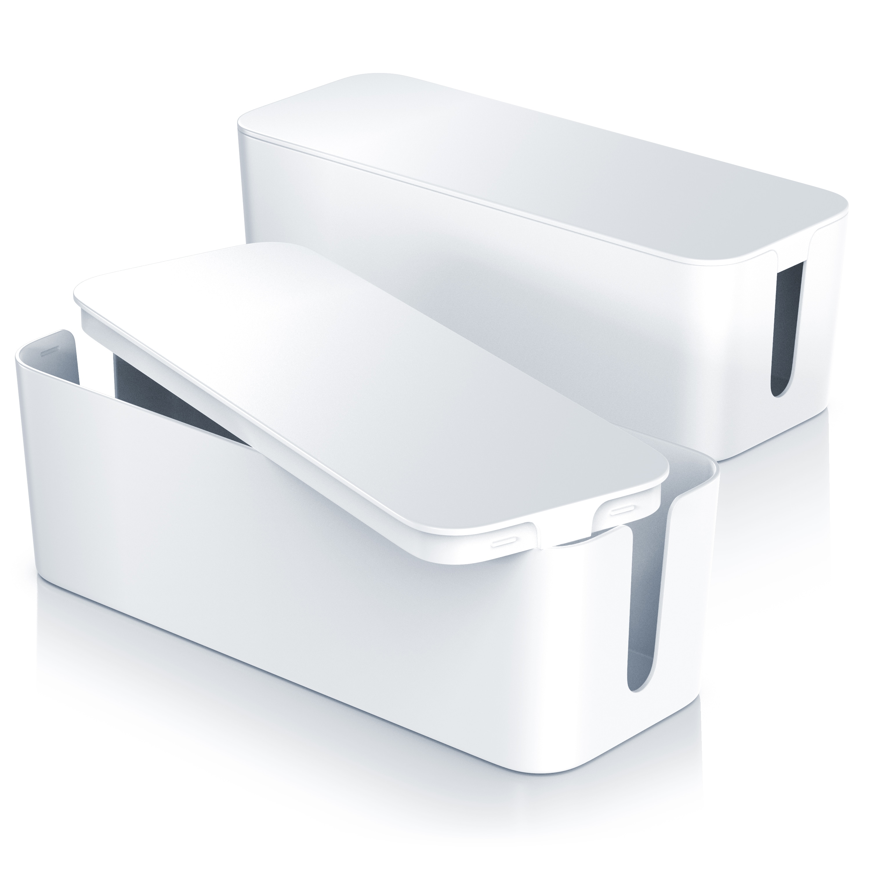 BEARWARE Kabelbox mit Gummif&uuml;&szlig;en - Kabelmanagement / dezente Optik / Ladebox - Bild 1