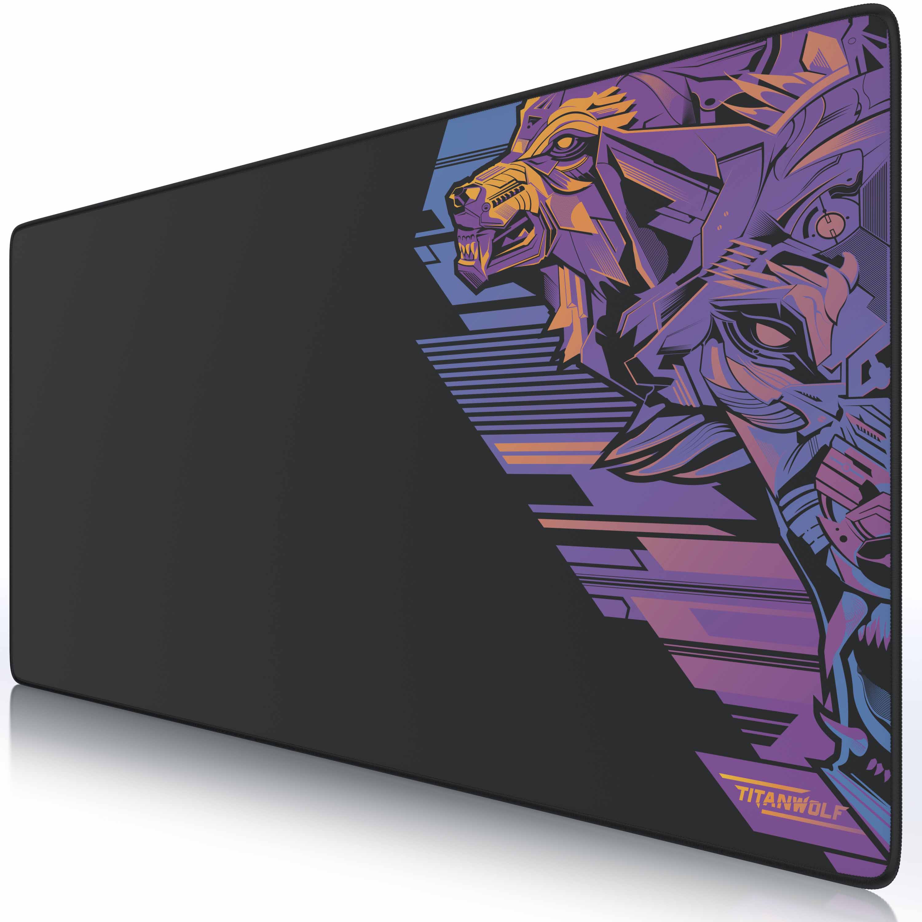 Titanwolf Gaming Mauspad XXL, glattes Stoffgewebe, Speed Mousepad 900 x 400mm gro&szlig;e Fl&auml;che, Vector Gradient - Bild 1