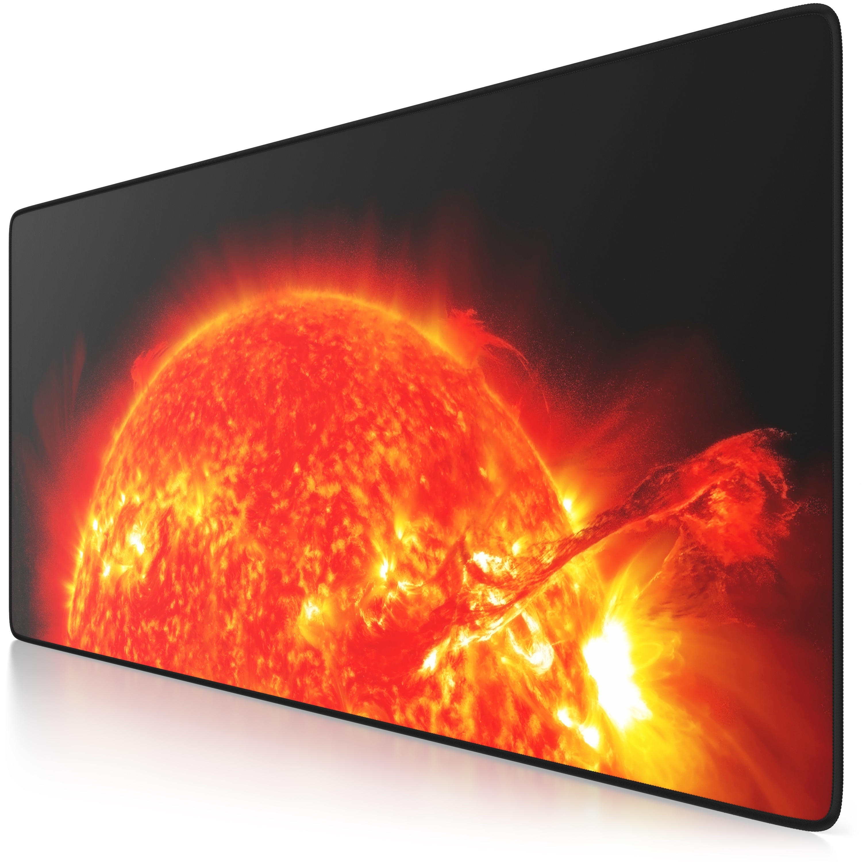 CSL Gaming Mauspad, XXL Schreibtischunterlage 900 x 400mm, Pr&auml;zision & Geschwindigkeit, Rote Sonne - Bild 1