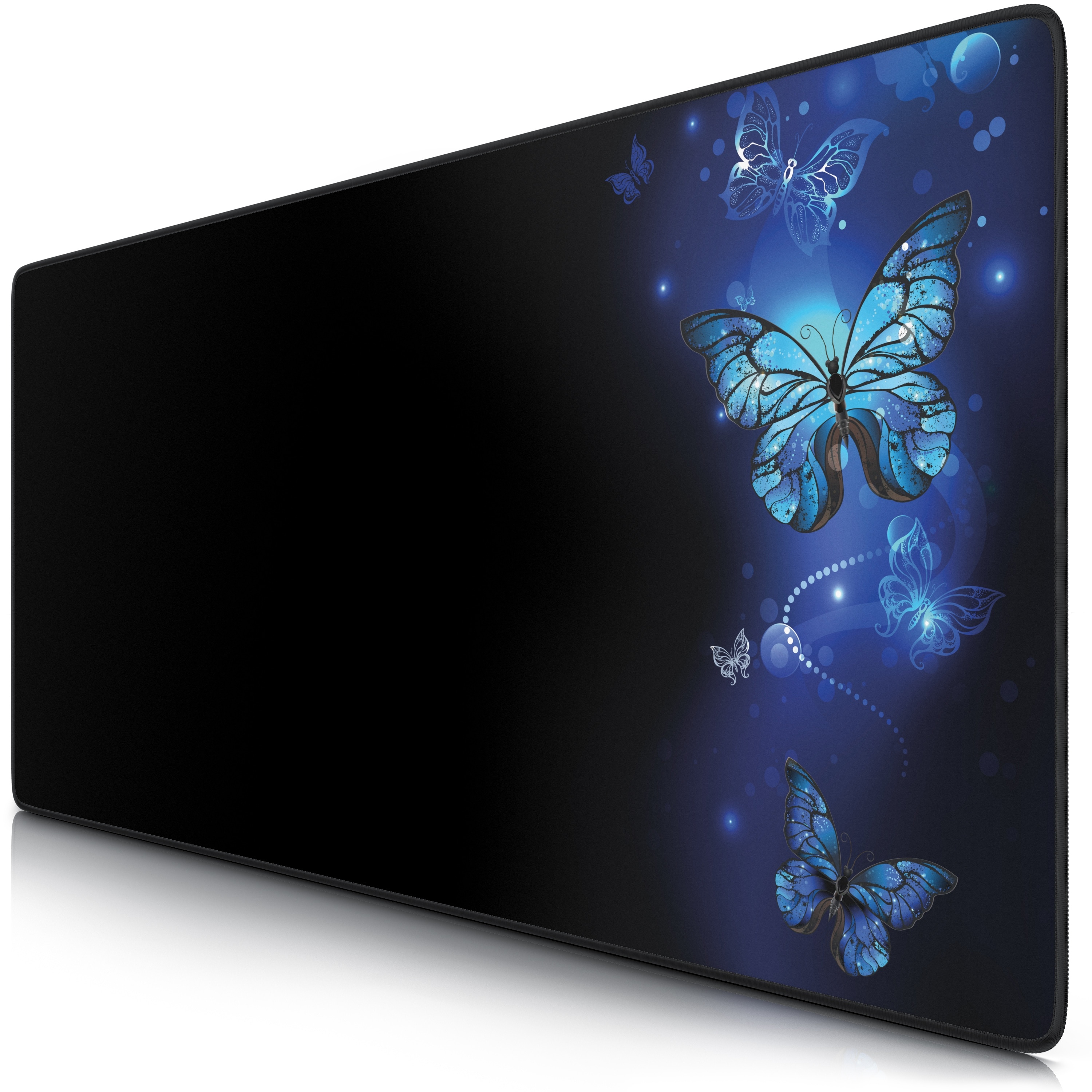 CSL Gaming Mauspad, XXL, 900 x 400 x 3 mm, Schreibtischunterlage, extralarge, waschbar, Schmetterlinge - Bild 1