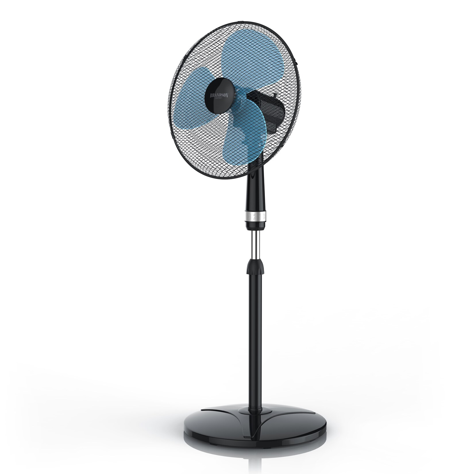 Brandson Standventilator mit 3 Geschwindigkeitsstufen, Standfuß höhenverstellbar, Ventilator mit hohem Luftdurchsatz, Oszillationsfunktion 80° | 04251259145844
