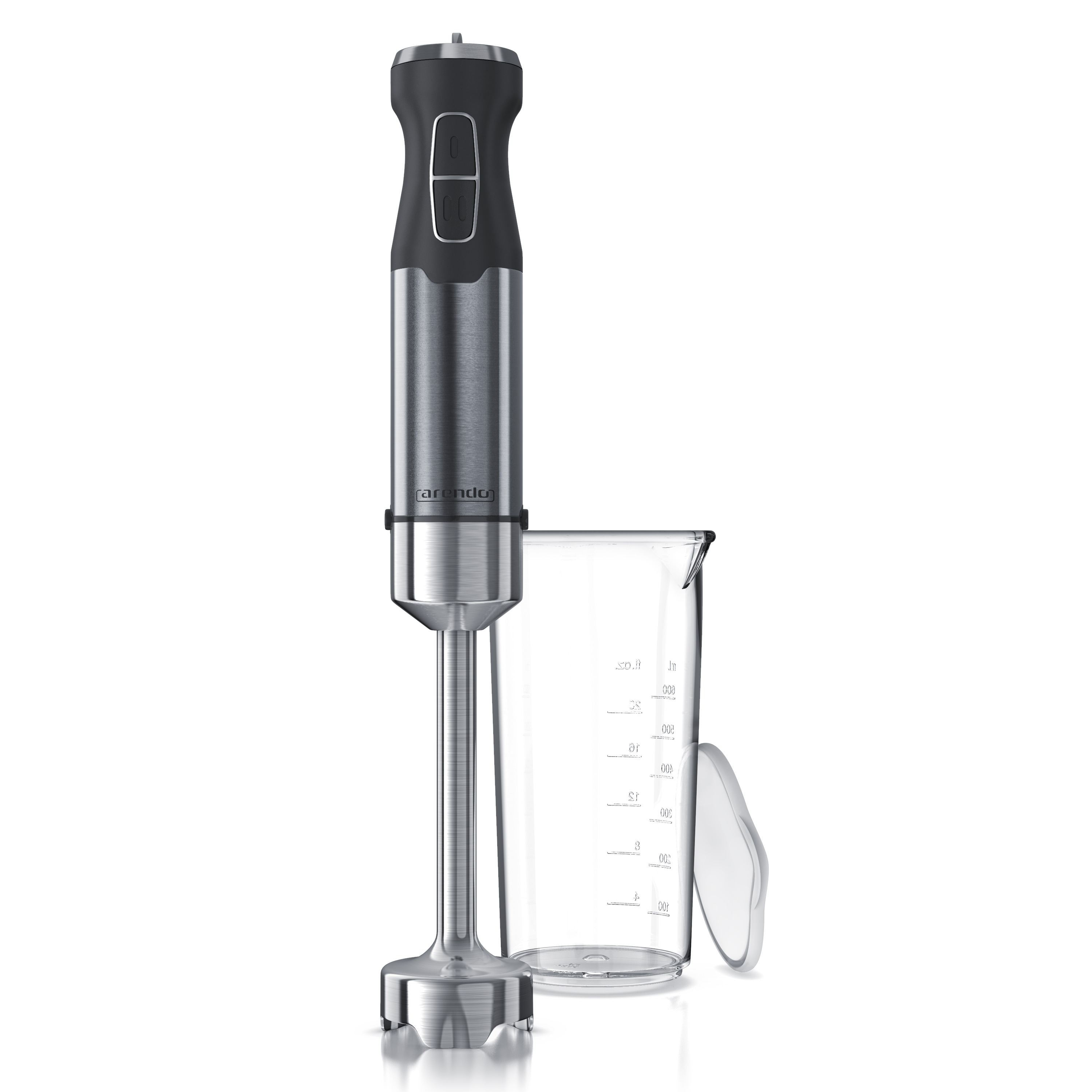 Arendo Edelstahl Stabmixer mit Messbecher Handmixer - P&uuml;rierstab - stufenlose Regelung - Bild 1