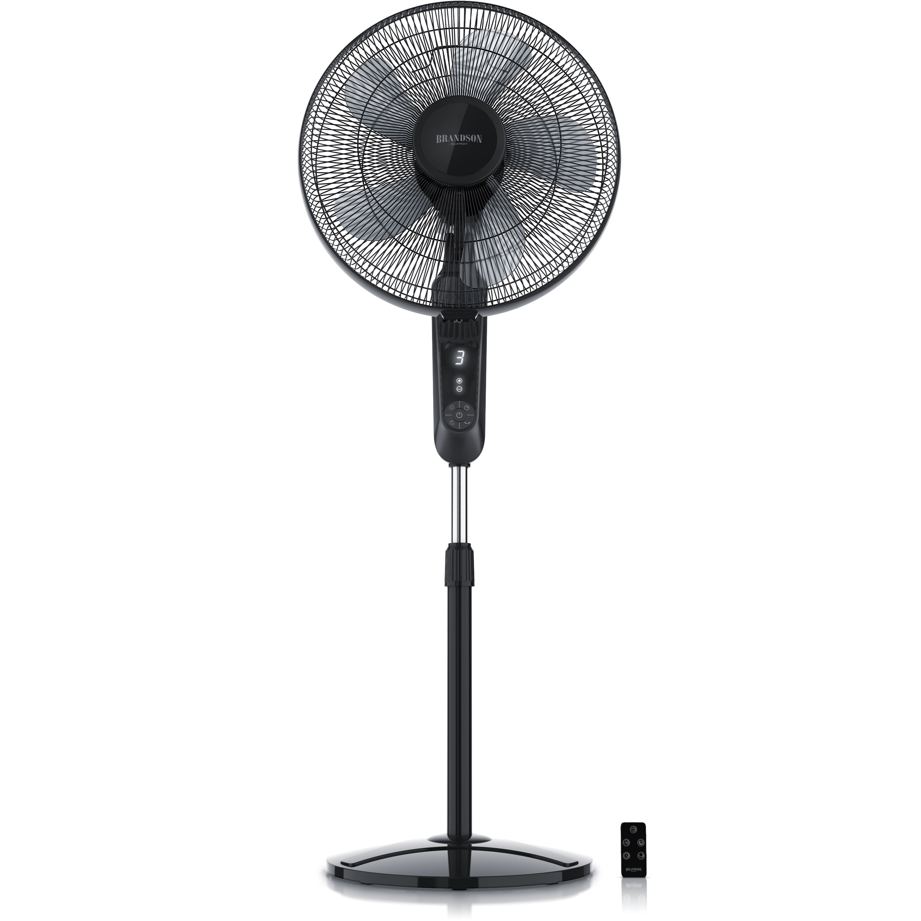 Brandson Standventilator 60W mit Timer, Luftk&uuml;hler 80 Grad osziellierend, Ventilator h&ouml;henverstellbar, Kopf um 35 Grad neigbar, 3 Geschwindigkeiten - Bild 1