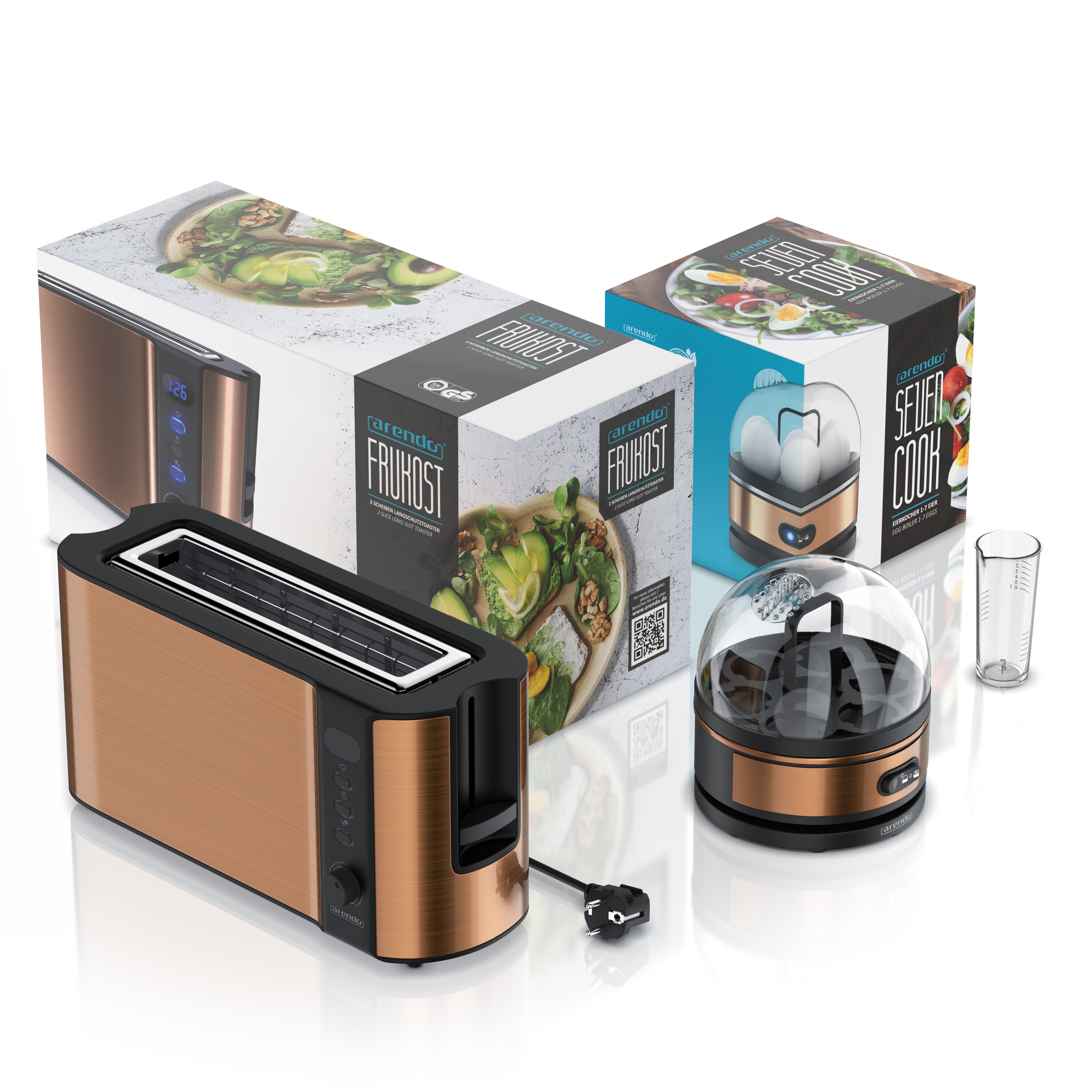 Arendo Langschlitz Toaster Mit 2 Röstkammern
