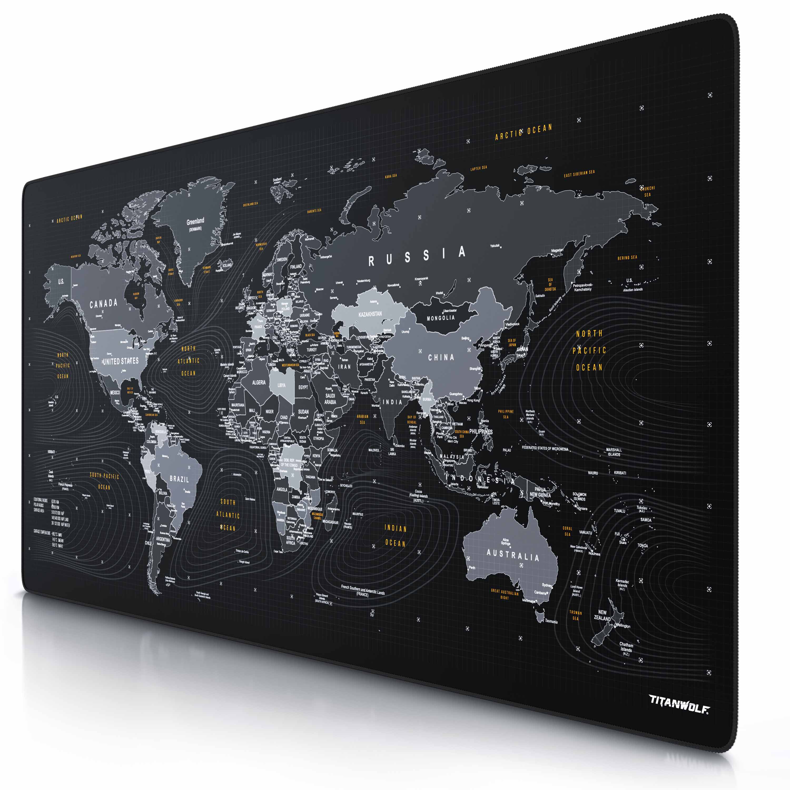 Titanwolf Gaming Mauspad, XXXL Speed Mousepad 1200 x 600 mm, Geschwindigkeit & Pr&auml;zision, Wolf Global - Bild 1