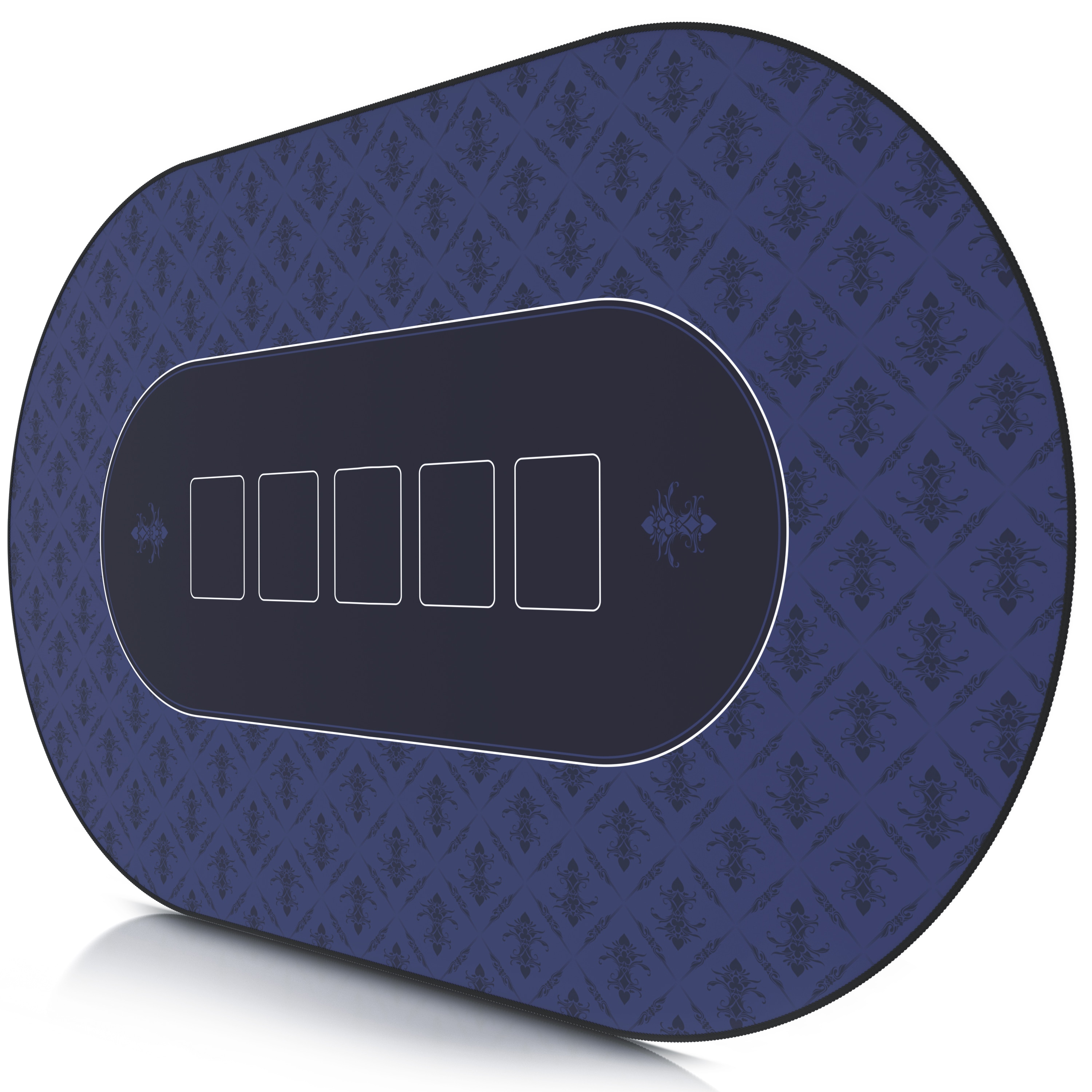 CSL Extra gro&szlig;e Tischauflage Pokermatte 1000 x 600 mm / Kartenspiel Matte / Ovales Design - Bild 1