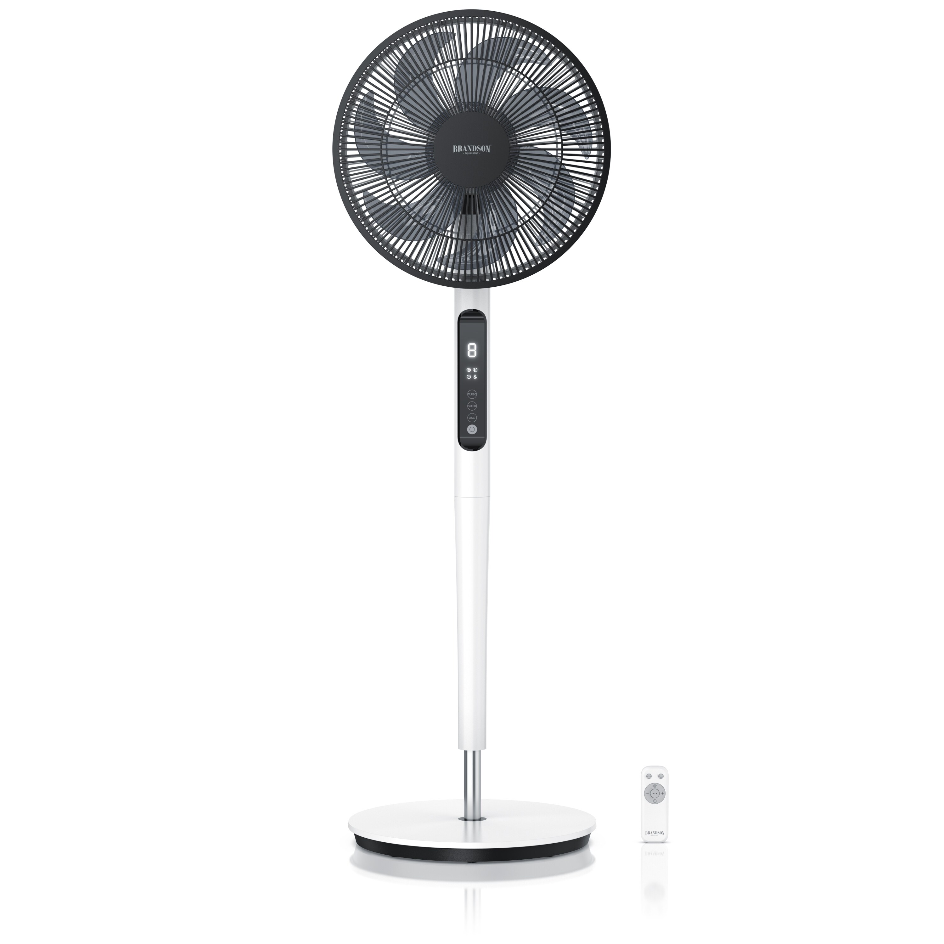 Brandson - DC Standventilator energiesparend ECO - Fernbedieung - Brushless Silent Motor -sehr leise - Oszilation 60&deg; 90&deg; 120&deg; - Ventilator Timer - Bild 1