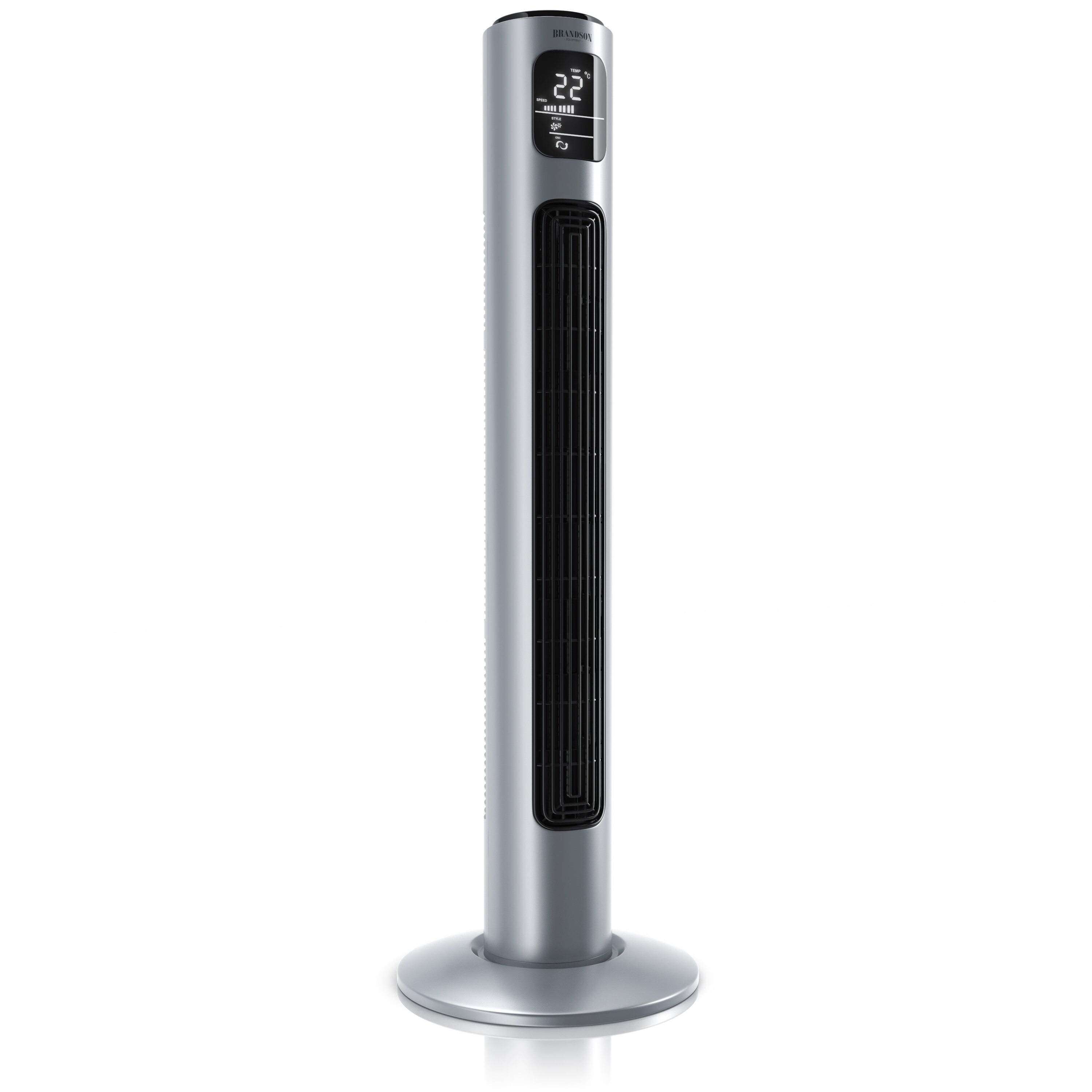 Brandson 96 cm Turmventilator mit Fernbedienung, 3 Geschwindigkeiten, mobiler L&uuml;fter leise, Standventilator mit Oszilation, Ventilator mit GS - Bild 1