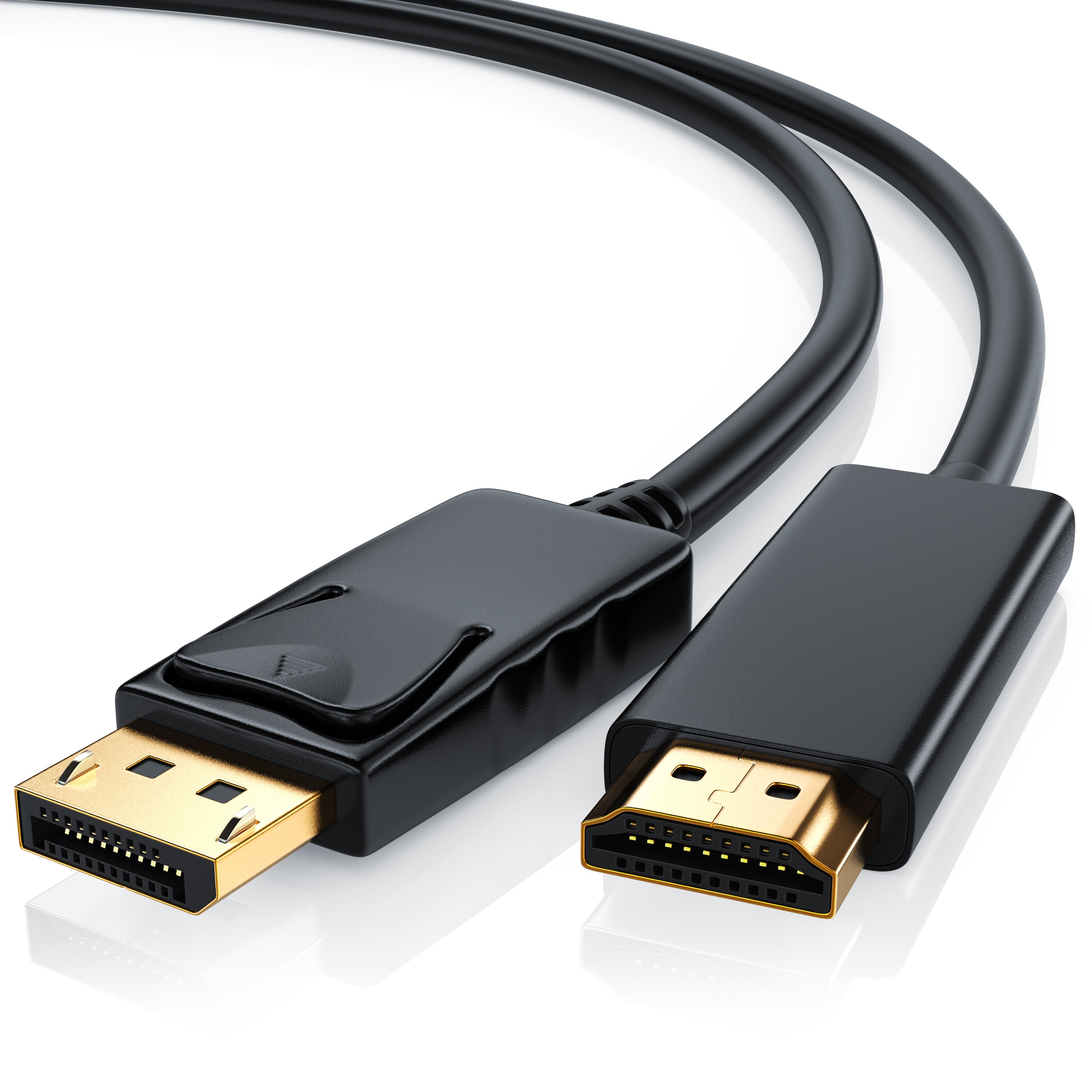 CSL DisplayPort zu HDMI Audio- & Video-Kabel, DP Monitor Kabel mit Audio&uuml;bertragung - 2m - Bild 1