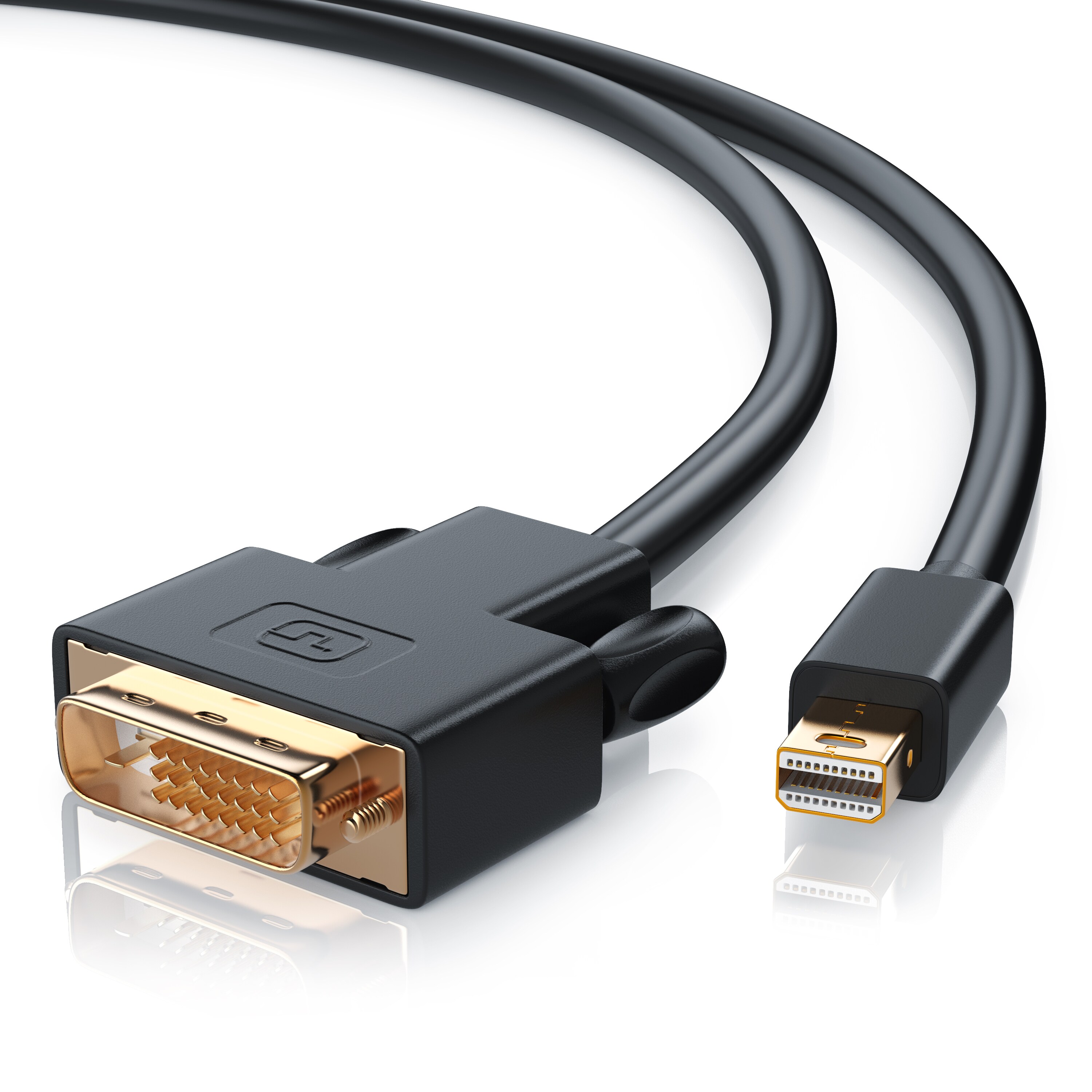 CSL Mini DisplayPort zu DVI Video-Kabel, miniDP Monitor Adapter Kabel, f&uuml;r Apple, PC's & Notebooks - 1m - Bild 1