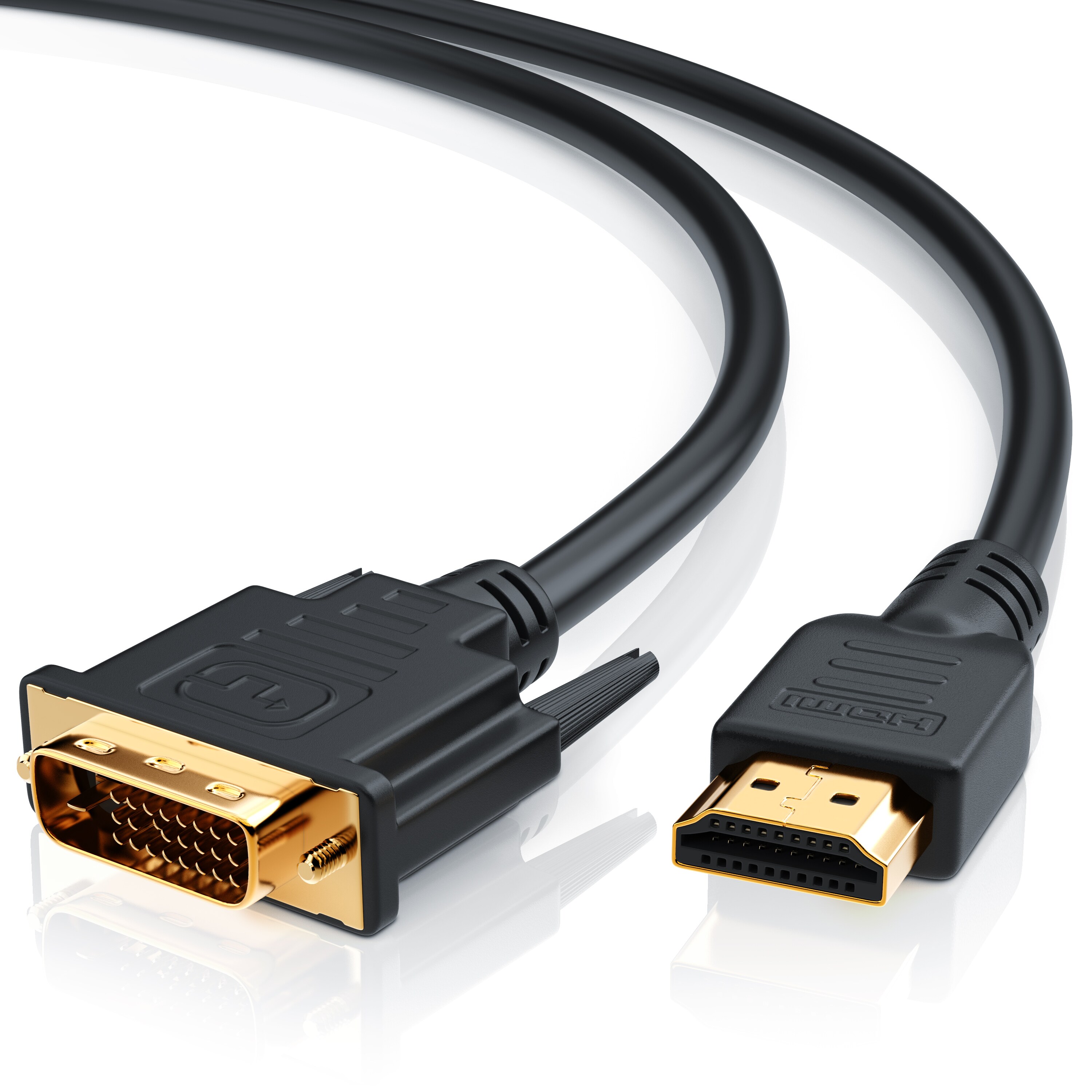 CSL DVI-D (DL) zu HDMI Typ A Video-Kabel, Full HD Dual Link HDTV Adapter / Konverter Kabel - 3m - Bild 1
