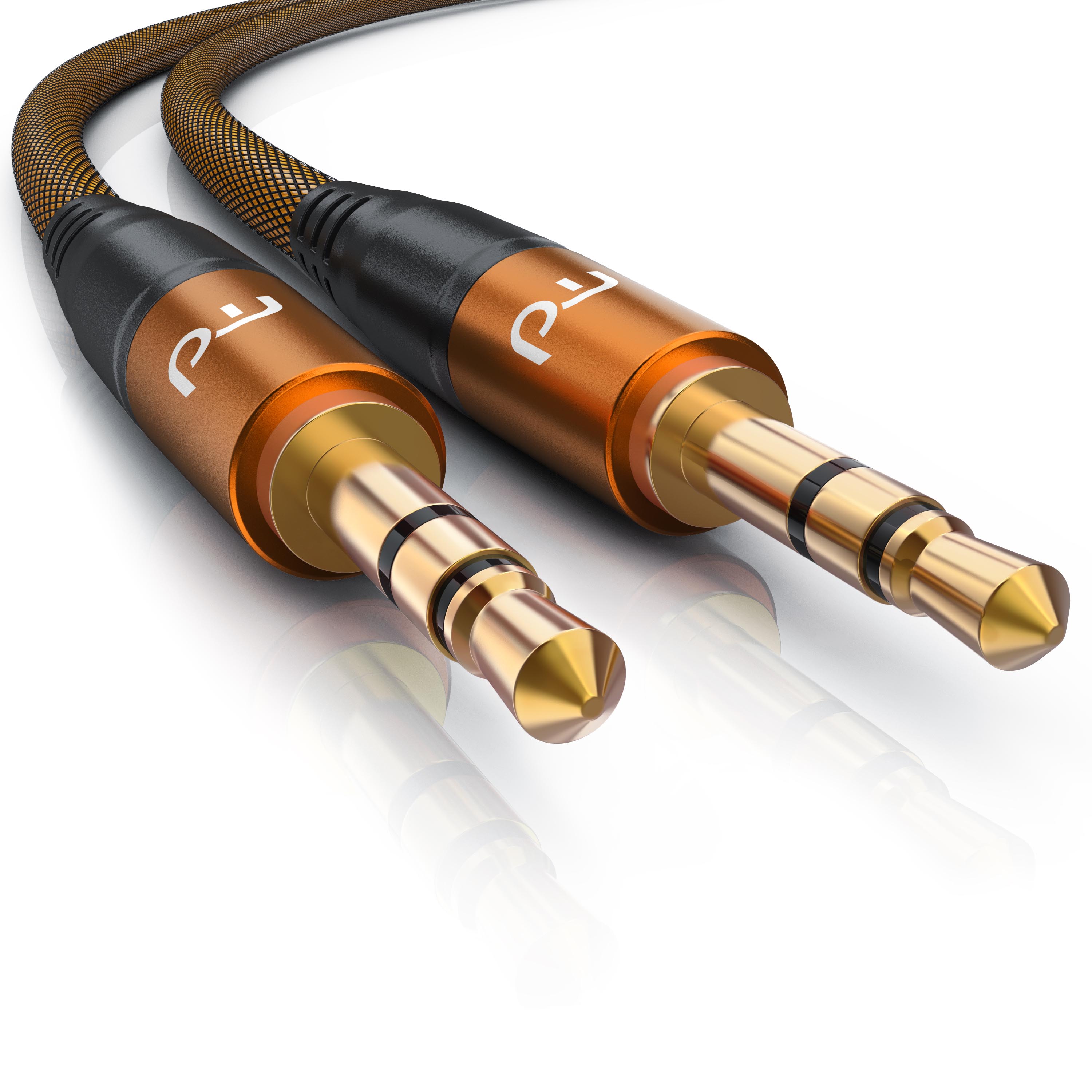 Primewire 3,5-mm-Klinke Audio-Kabel, AUX, Klinkenkabel, Metallstecker, Klinke Verbindungskabel, Audiokabel - 2m - Bild 1
