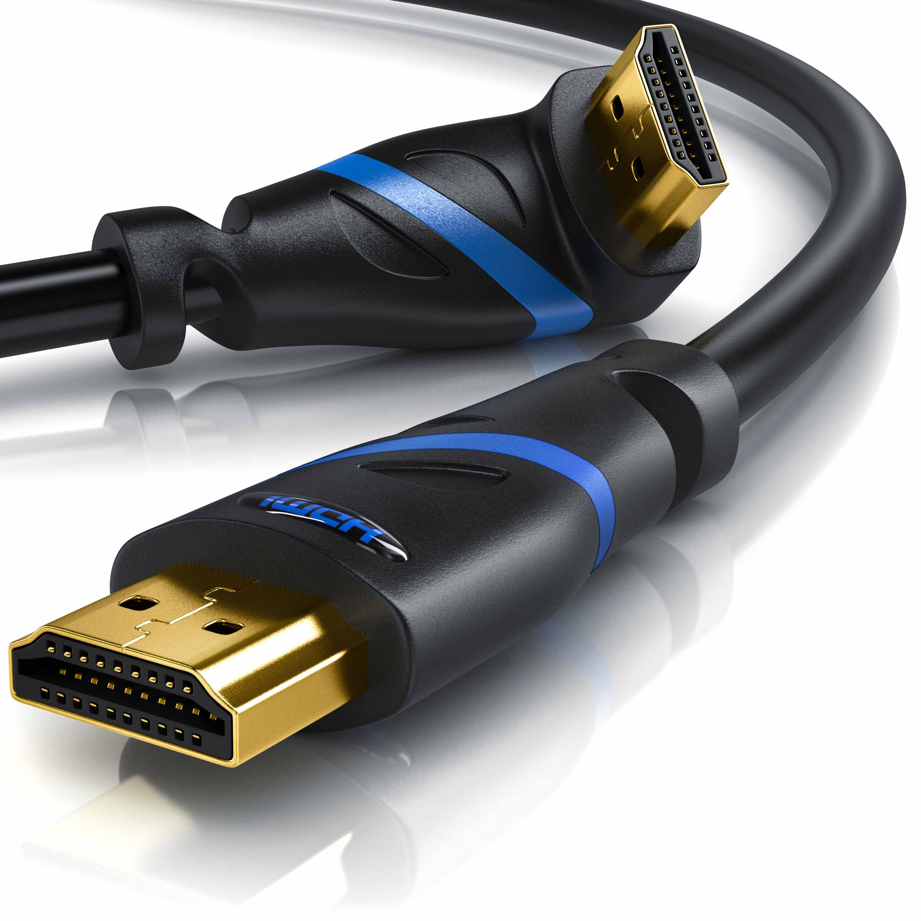 Primewire 8K Premium HDMI Ultra High Speed Kabel 2.1 90&deg; gewinkelt, 7680 x 4320 @ 120 Hz mit DSC - 3m - Bild 1