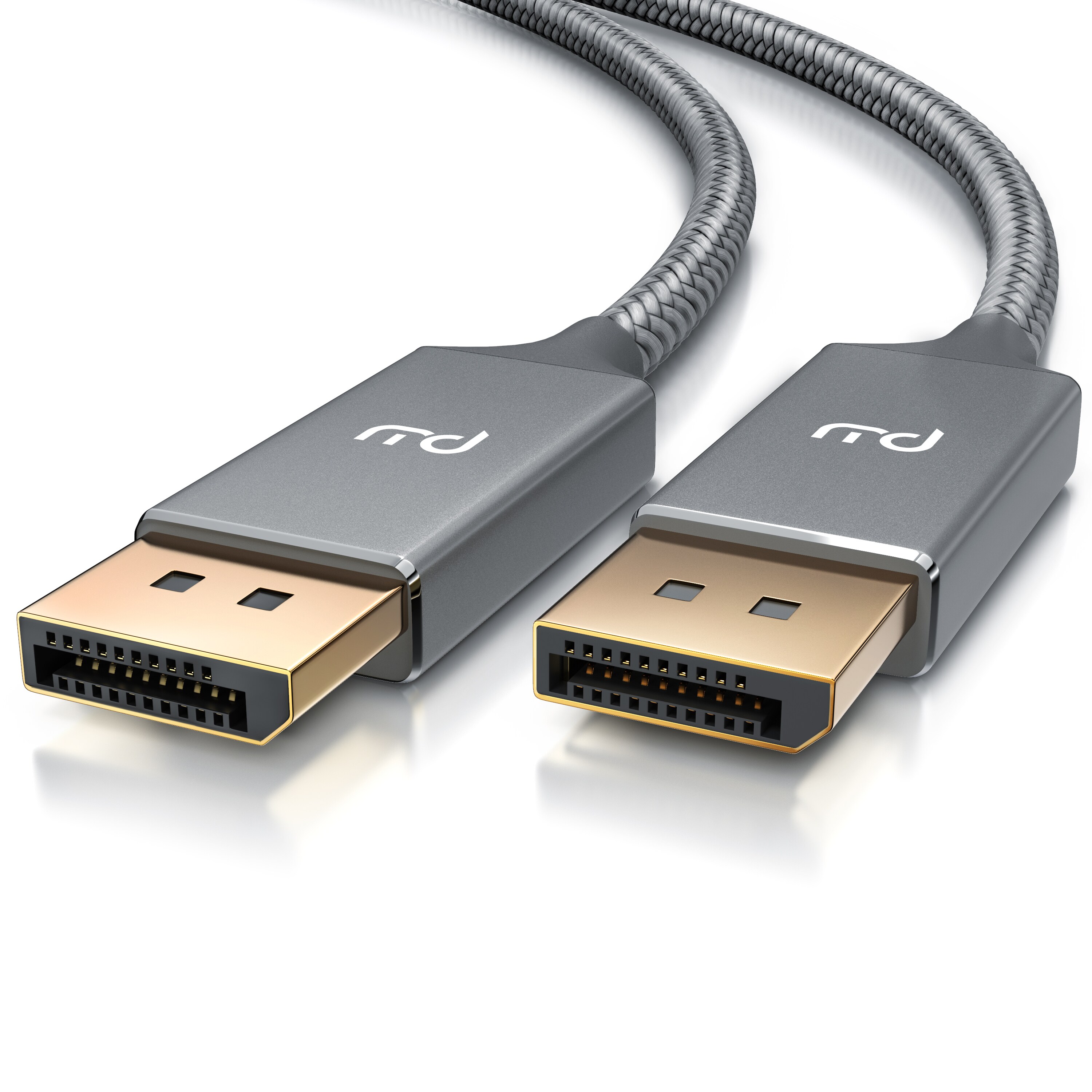 Primewire Premium DisplayPort auf DisplayPort Kabel mit Nylonummantelung 8K 7680 x 4320 @ 60 Hz mit DSC - 1m - Bild 1