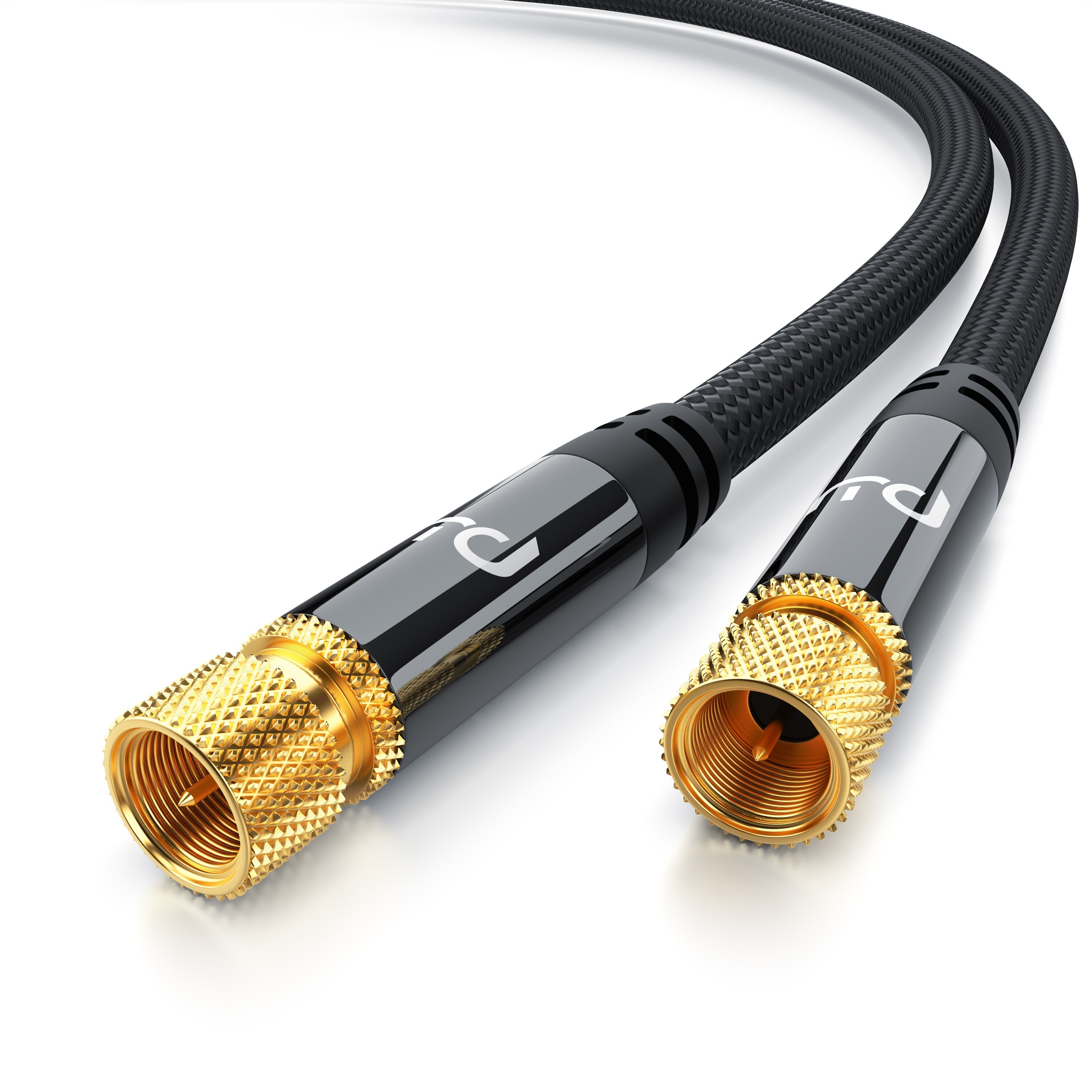 Primewire HDTV Satellitenkabel mit Braiding - 135Db - 75 Ohm - Stoffummantelung - 3 m - Bild 1