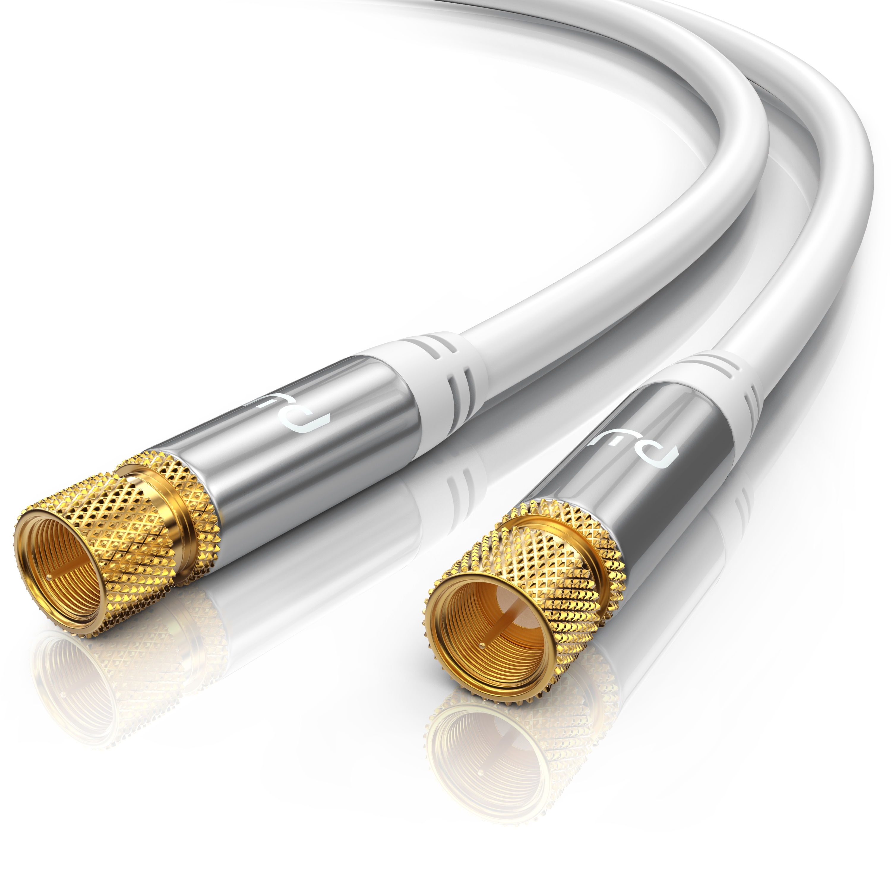 Primewire SAT-Kabel, Koax, F-Stecker, Premium HDTV SAT Koaxialkabel, 4fach Schirmung, 135dB, 75 Ohm - 5m - Bild 1