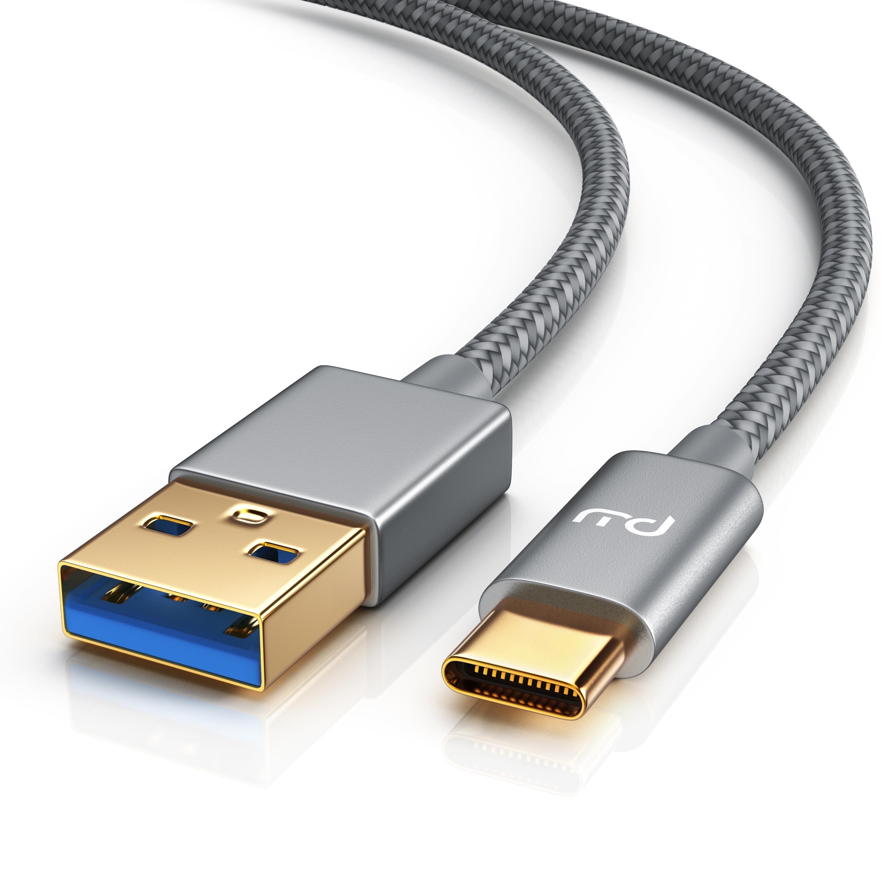 Primewire USB-C 3.1 Kabel, USB Typ C zu Typ A, Datenkabel, Ladekabel, Nylonmantel, bidirektional, Geschirmt - 2m - Bild 1