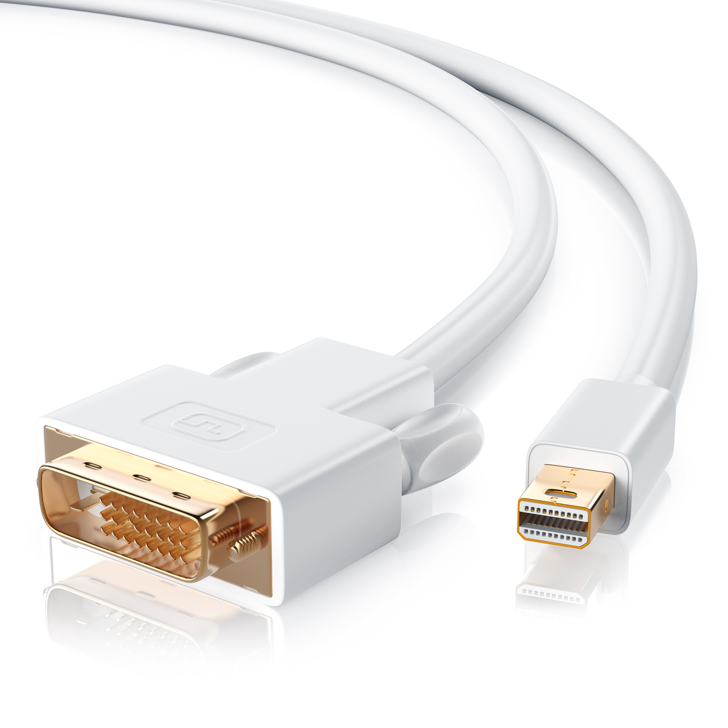 CSL Mini DisplayPort zu DVI Video-Kabel, miniDP Monitor Adapter Kabel, f&uuml;r Apple, PC's & Notebooks - 3m - Bild 1